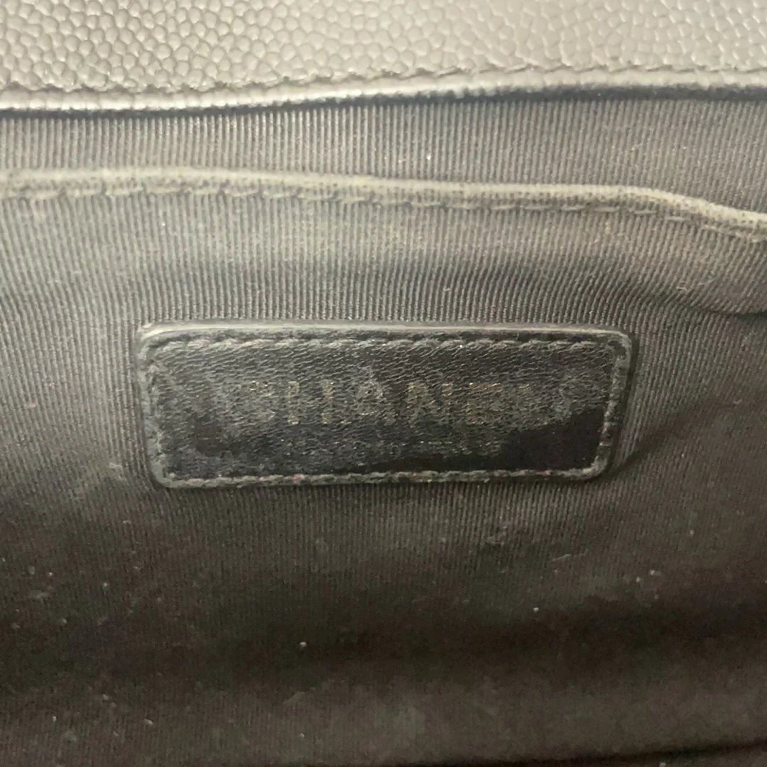 Chanel Boy Medium Black Flap Bag Quilted Caviar 2019