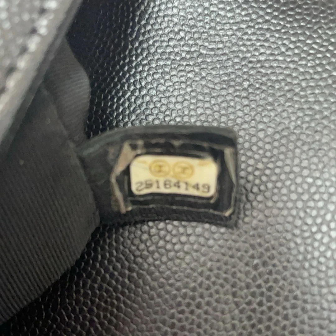 Chanel Boy Medium Black Flap Bag Quilted Caviar 2019