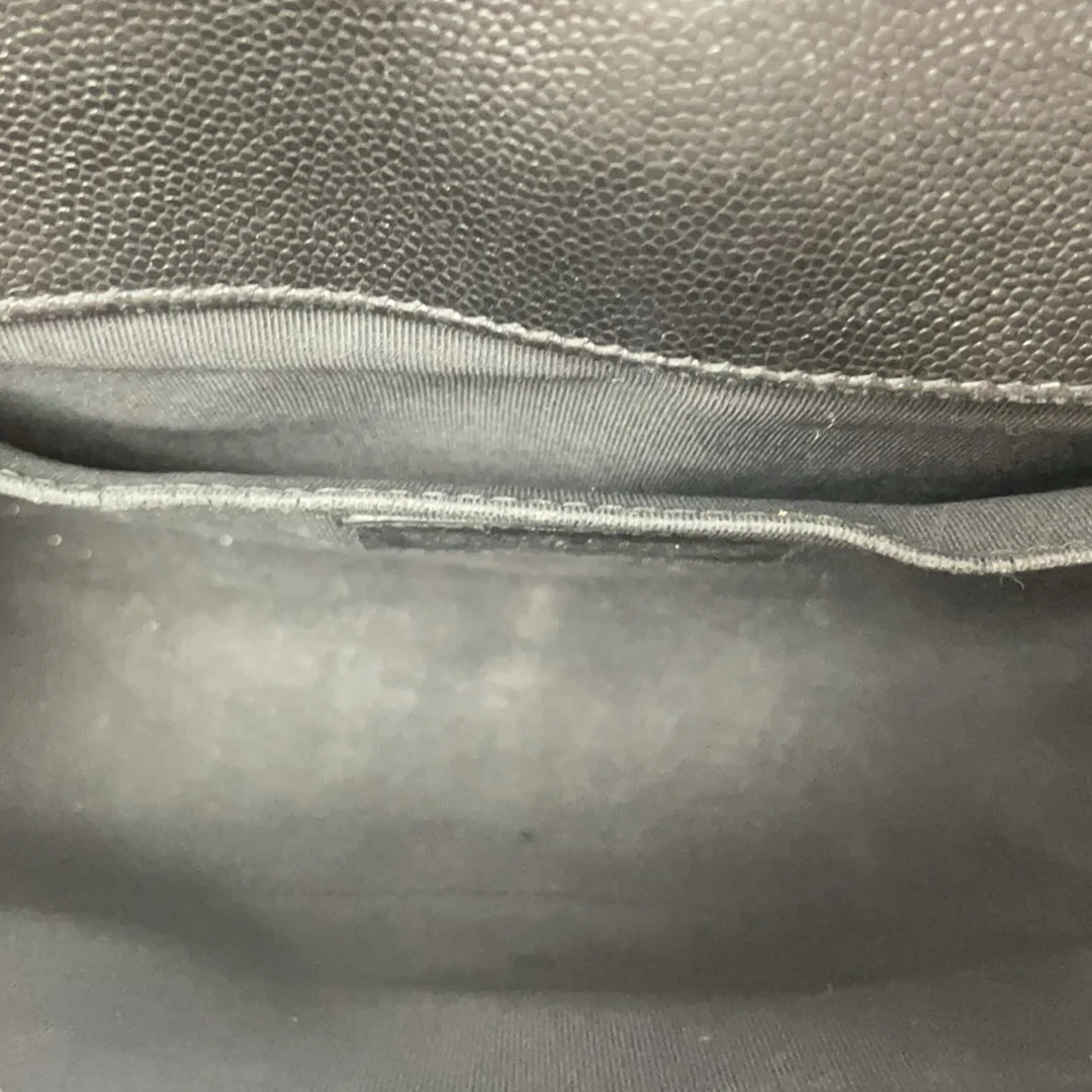 Chanel Boy Medium Black Flap Bag Quilted Caviar 2019