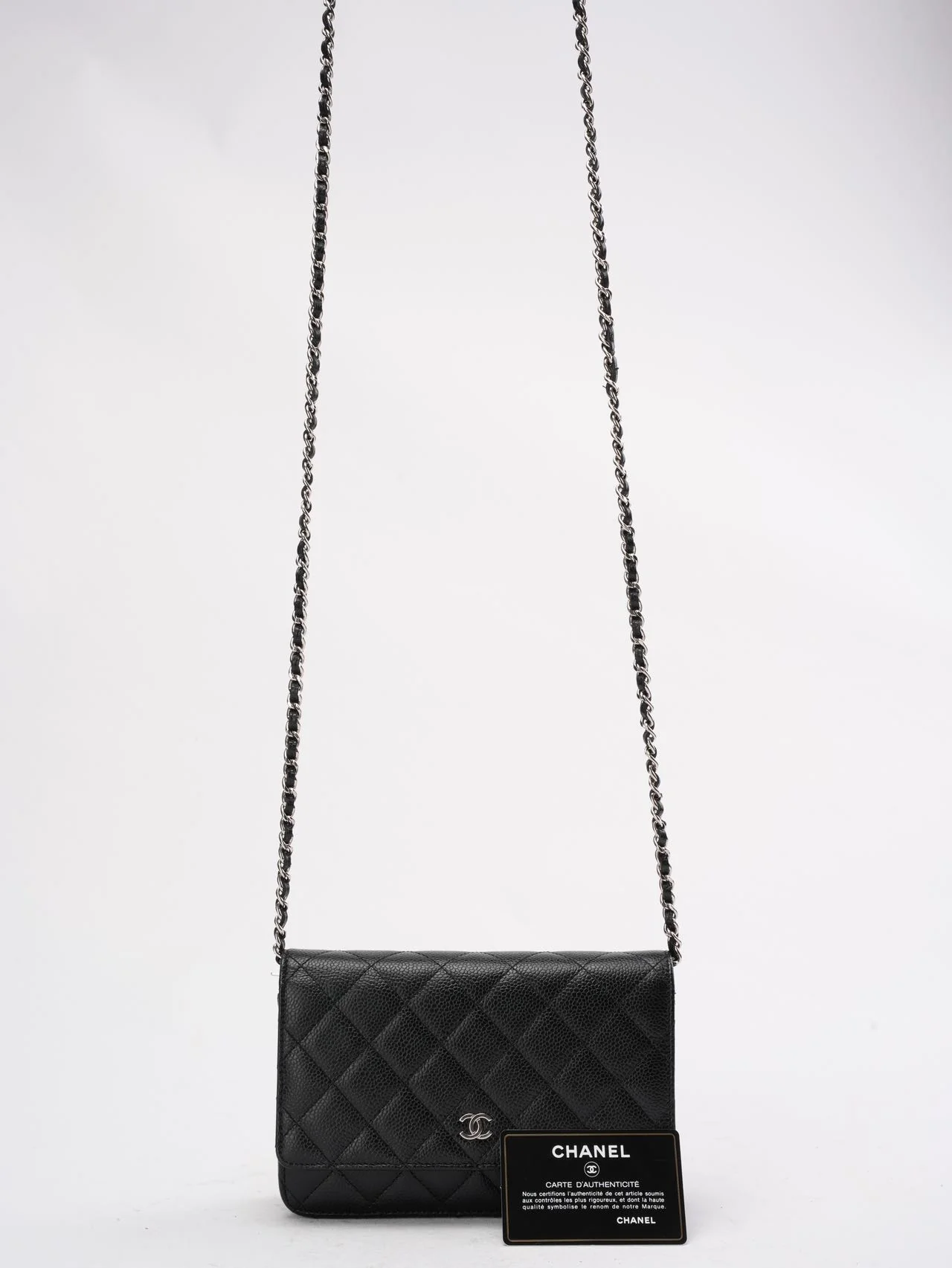 Chanel Timeless Wallet on Chain (WOC) Black Caviar 2020