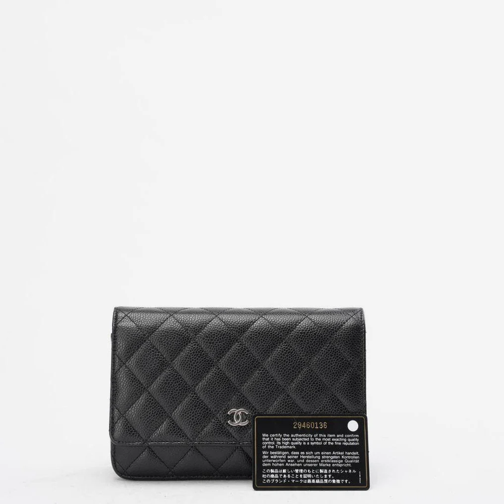 Chanel Timeless Wallet on Chain (WOC) Black Caviar 2020