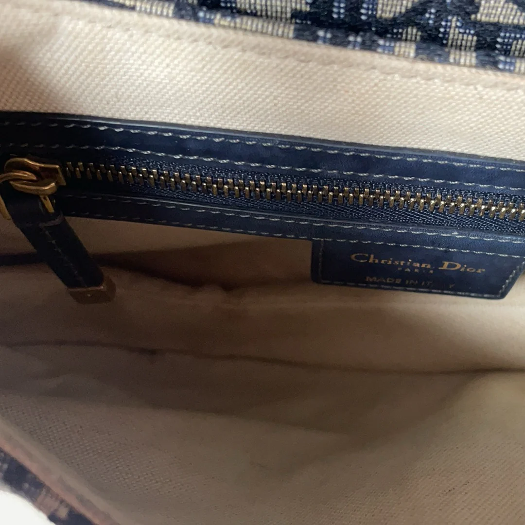Dior Saddle Bag Medium Blue Oblique Jacquard 2020