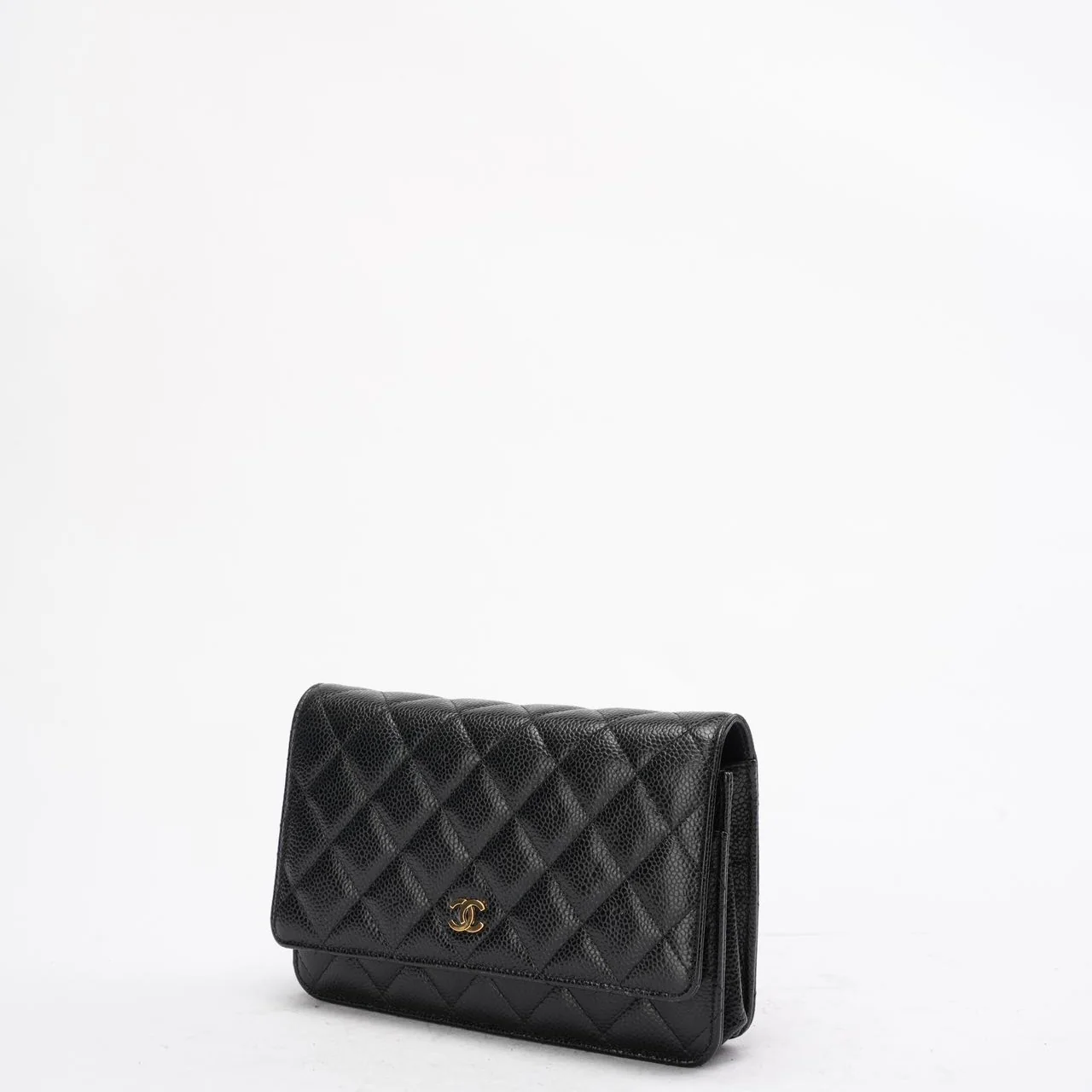 Chanel Black Timeless Wallet on Chain (WOC) Caviar 2020
