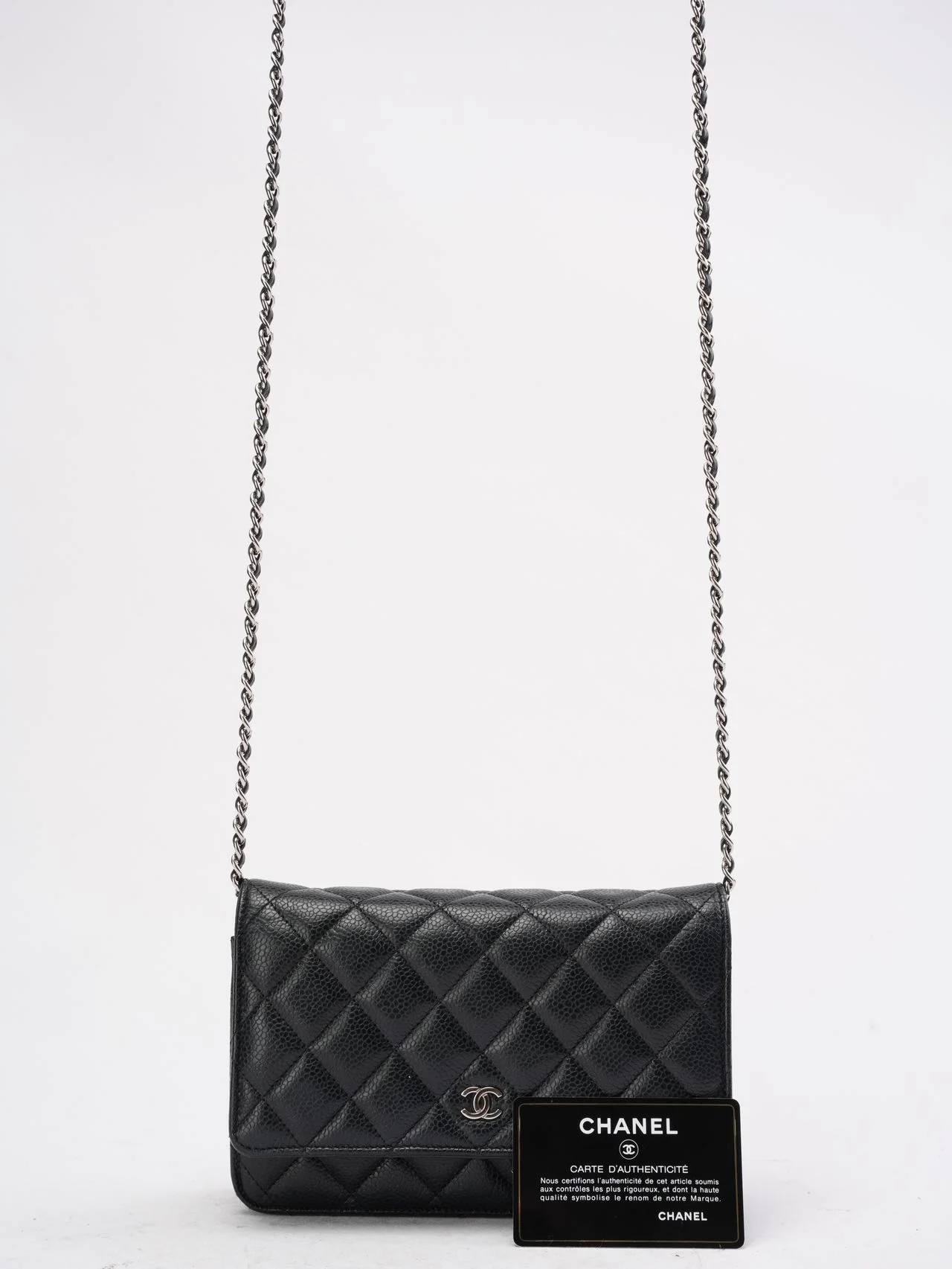 Chanel Black Classic Wallet on Chain (WOC) Caviar 2020