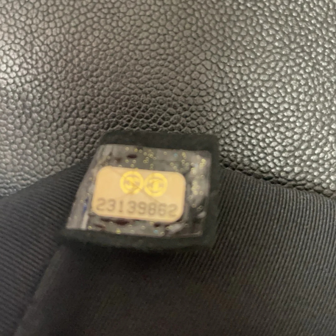 Chanel Boy Medium Black Flap Bag Quilted Caviar 2017