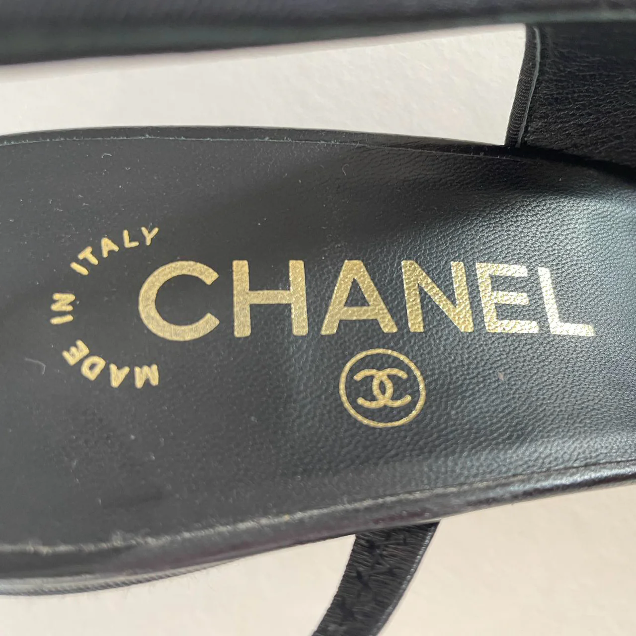 Chanel Black Suede & Leather CC Slingback Pumps 39C