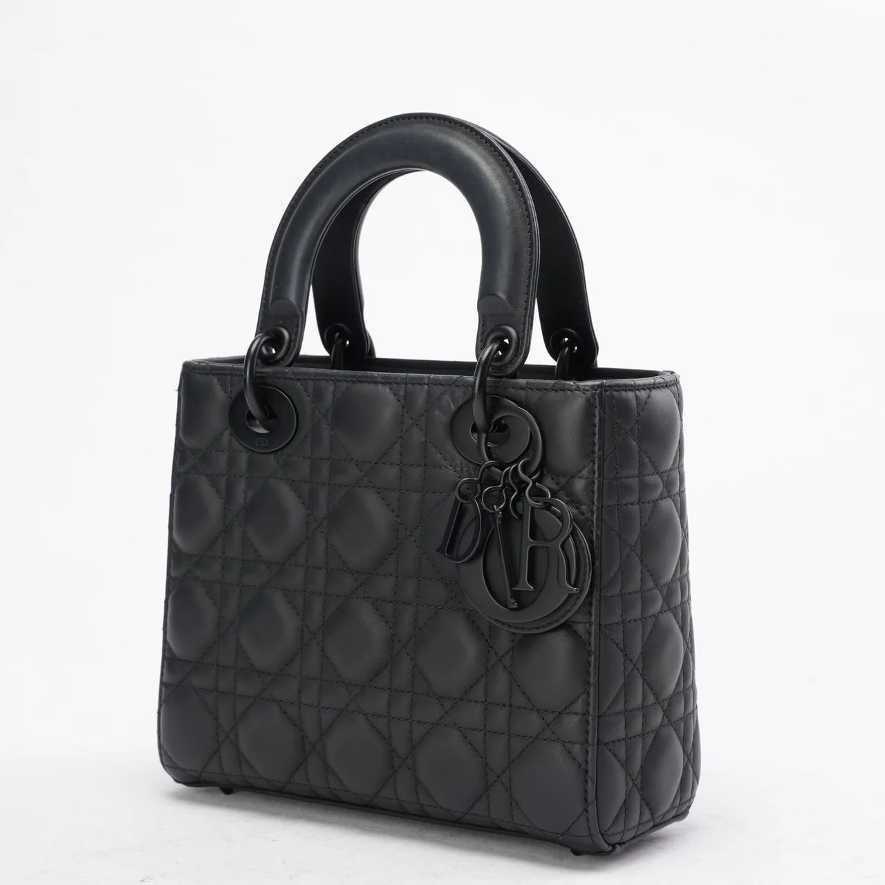 Christian Dior Matte Black Small Lady Dior Bag 2023