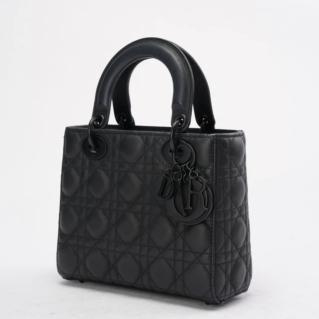 Christian Dior Matte Black Small Lady Dior Bag 2023