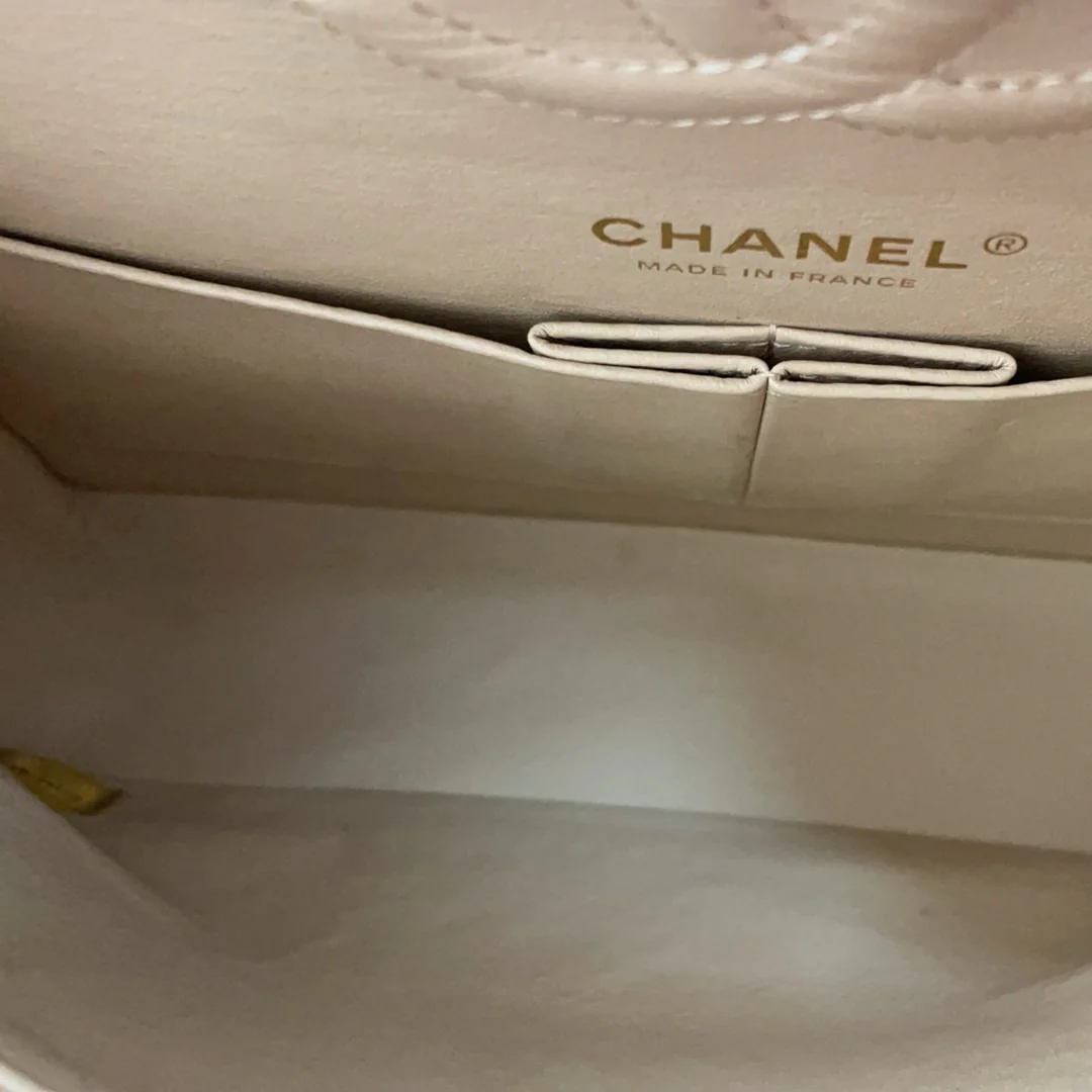 Chanel Beige Medium Double Flap Caviar 2014