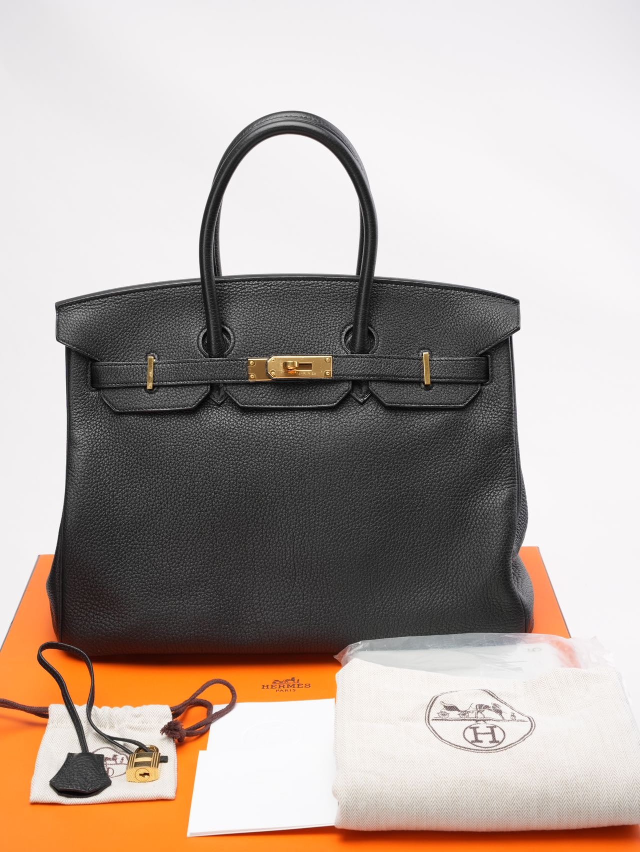 Hermes Black Birkin 35 Togo Leather 2014