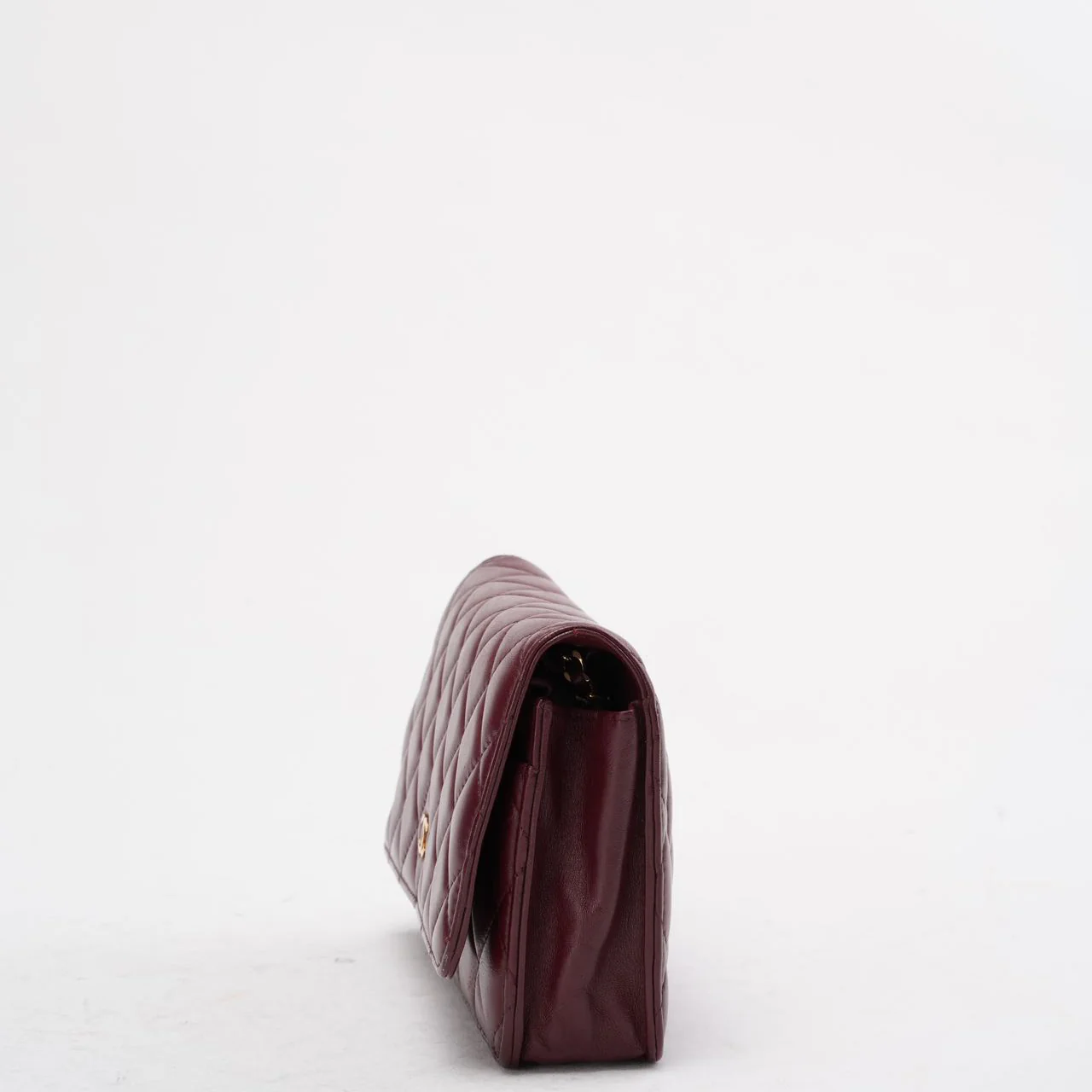 Chanel Burgundy Classic Wallet on Chain (WOC) Lambskin 2018