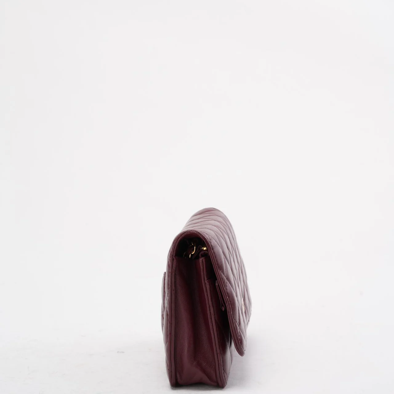 Chanel Burgundy Classic Wallet on Chain (WOC) Lambskin 2018