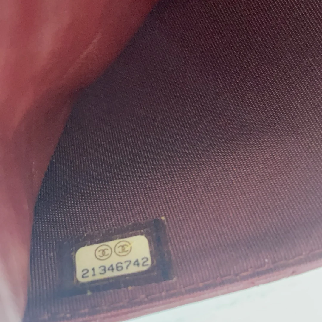 Chanel Burgundy Classic Wallet on Chain (WOC) Lambskin 2018