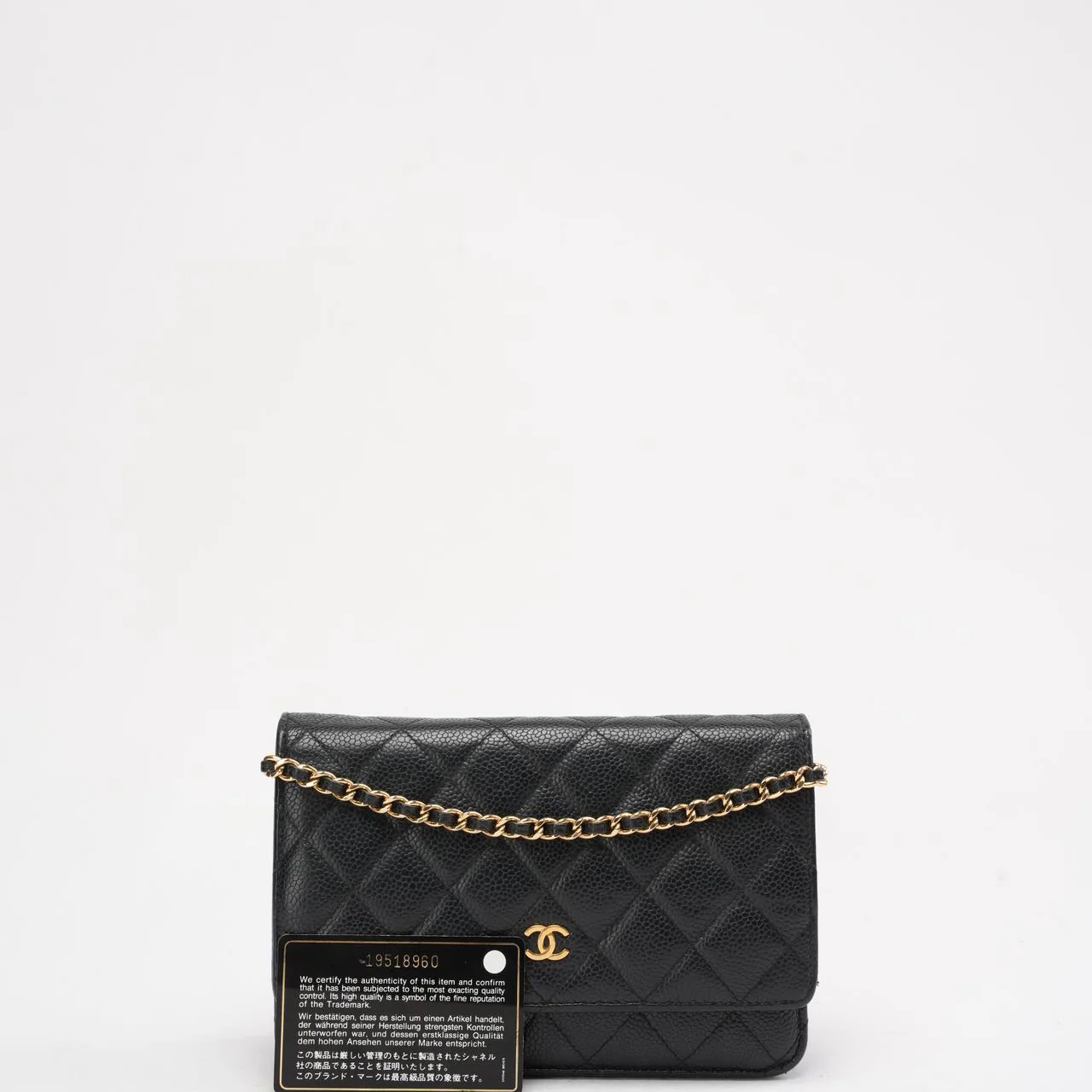 Chanel Black Classic Wallet on Chain (WOC) Caviar 2014