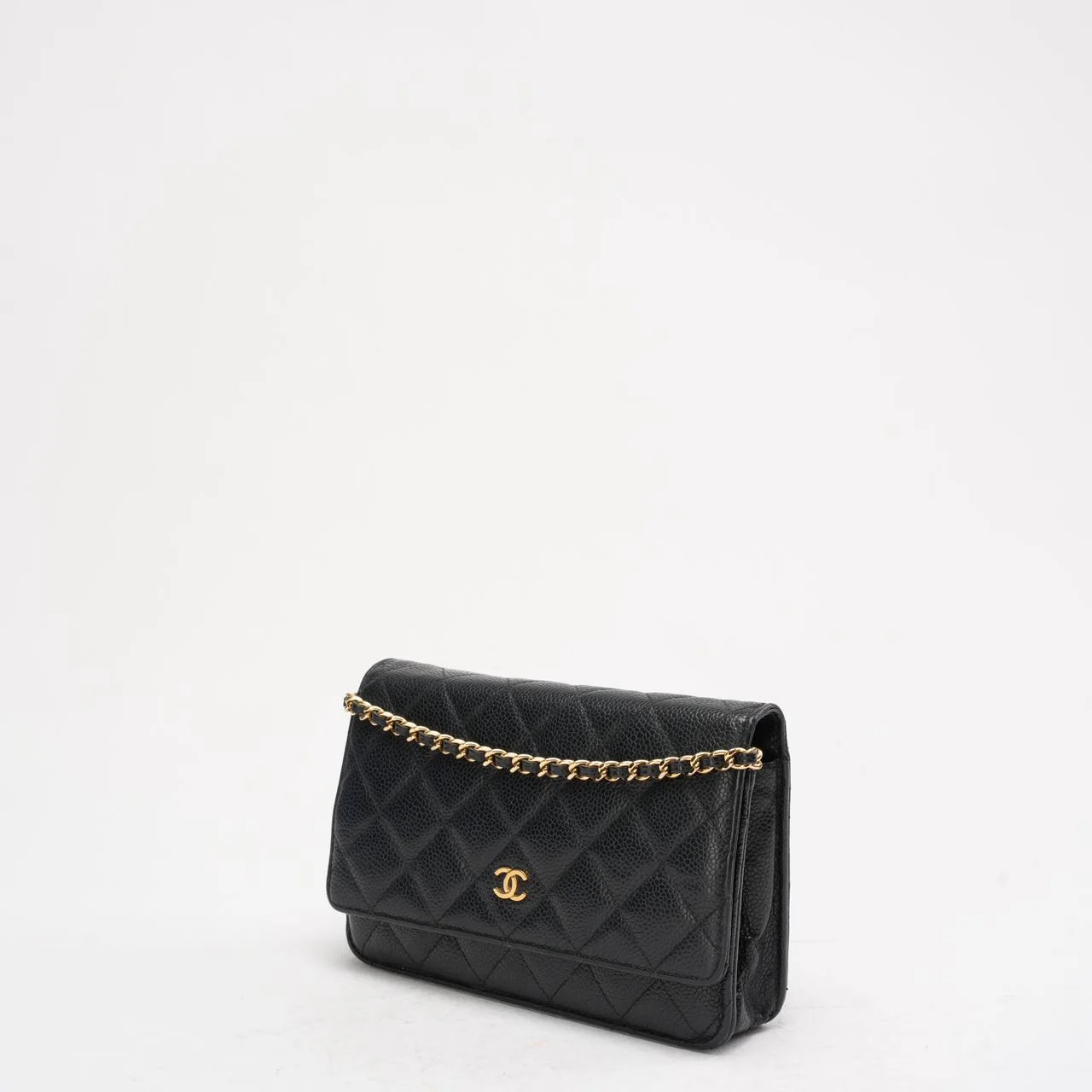 Chanel Black Classic Wallet on Chain (WOC) Caviar 2014