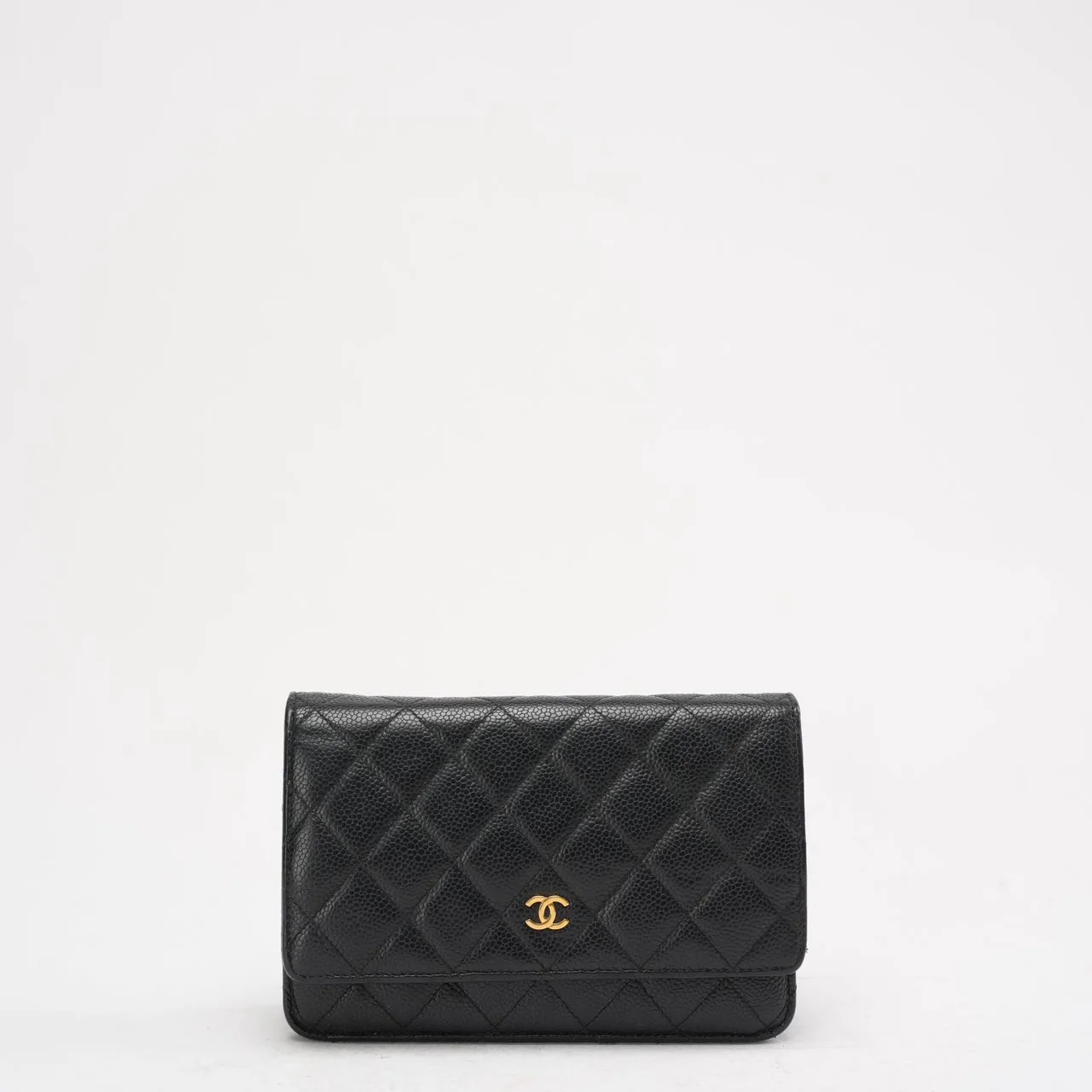 Chanel Black Classic Wallet on Chain (WOC) Caviar 2014