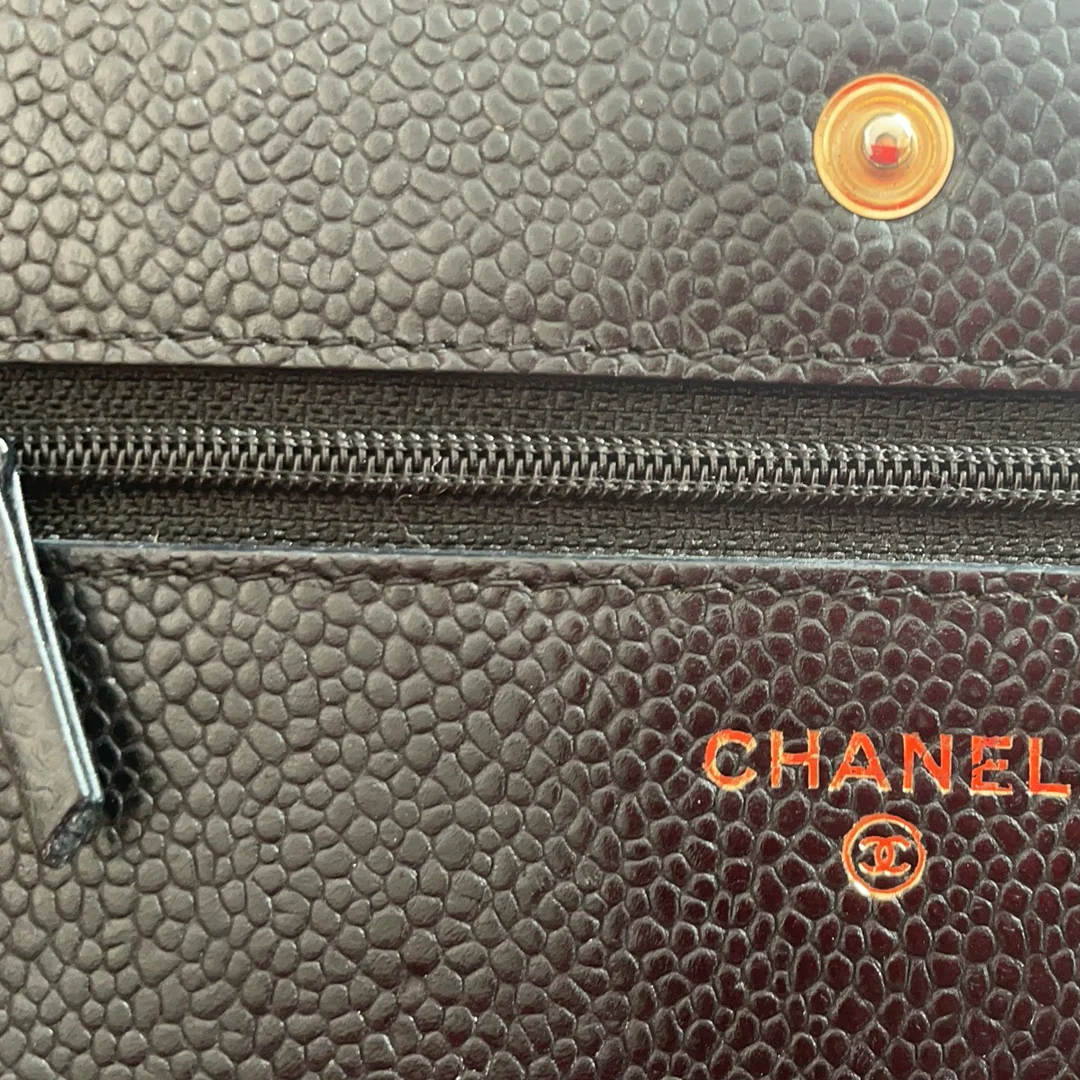 Chanel Black Classic Wallet on Chain (WOC) Caviar 2014