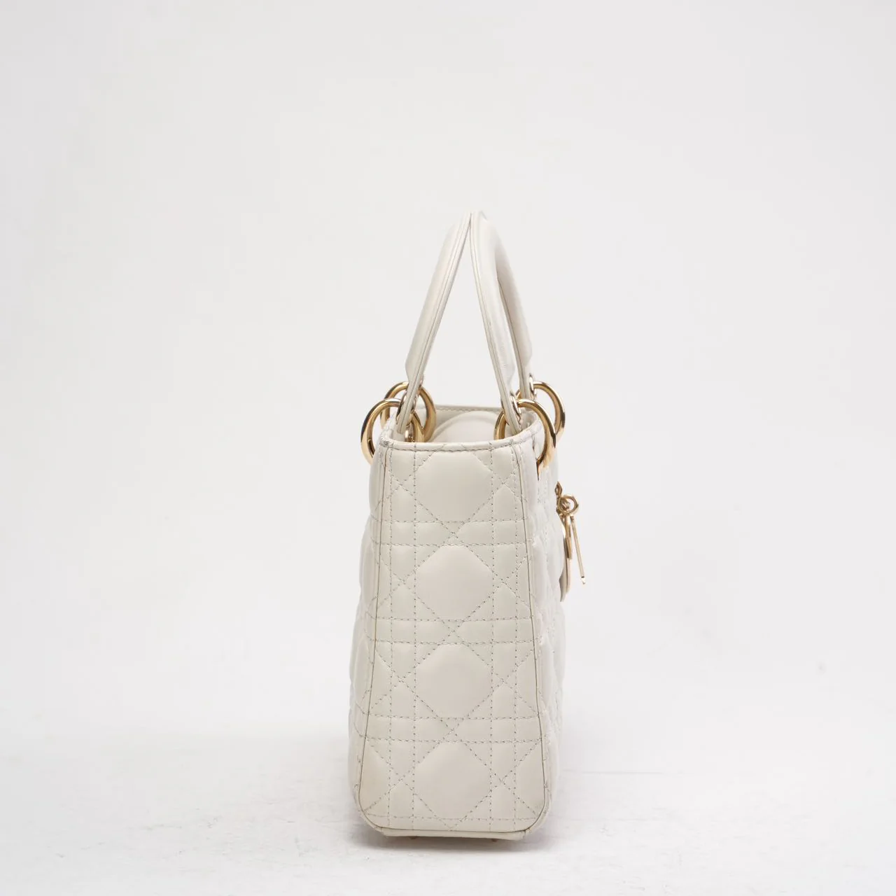Dior White Small Lady Dior My ABCDior Bag 2022