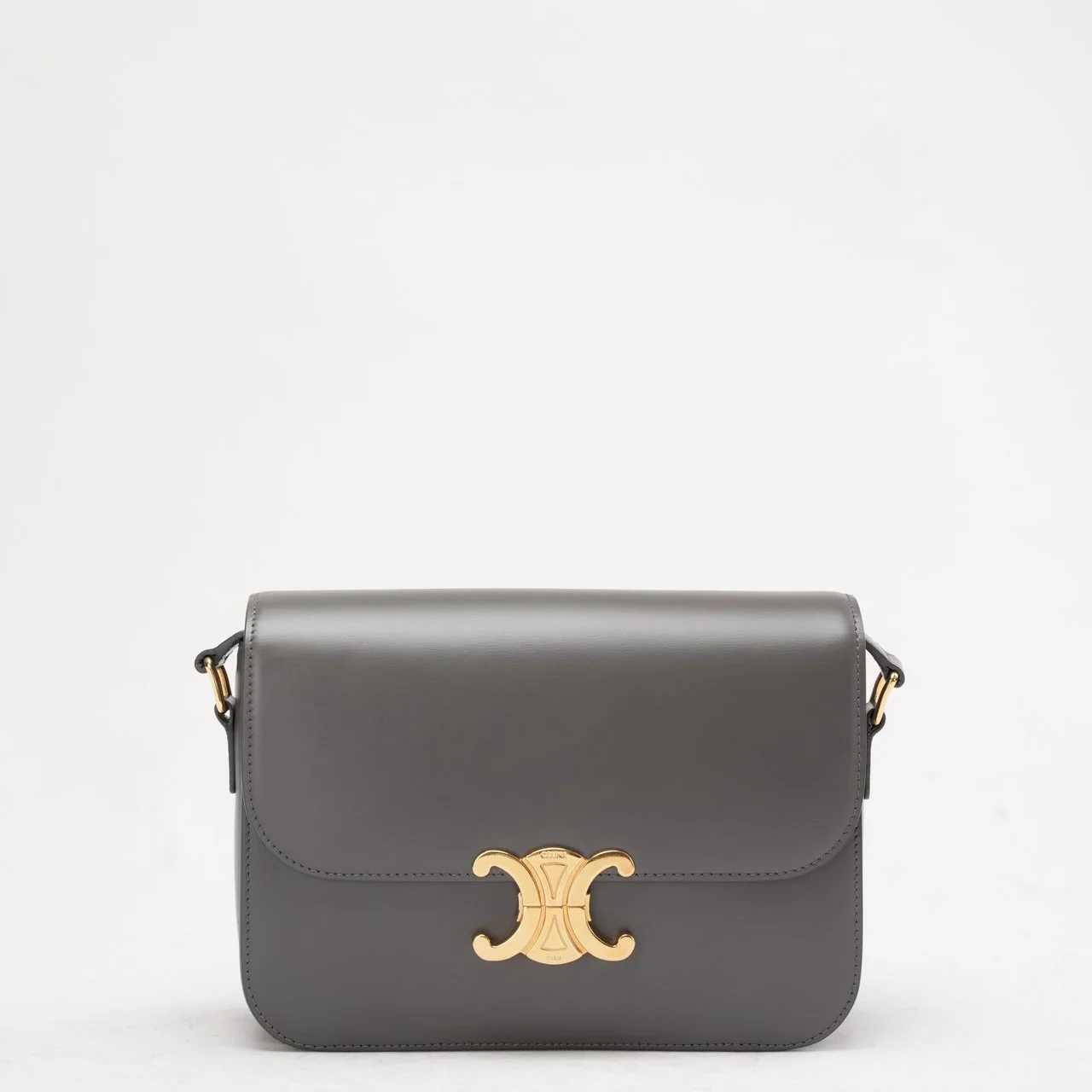 Celine Gray Triomphe Crossbody Small Calfskin 2019