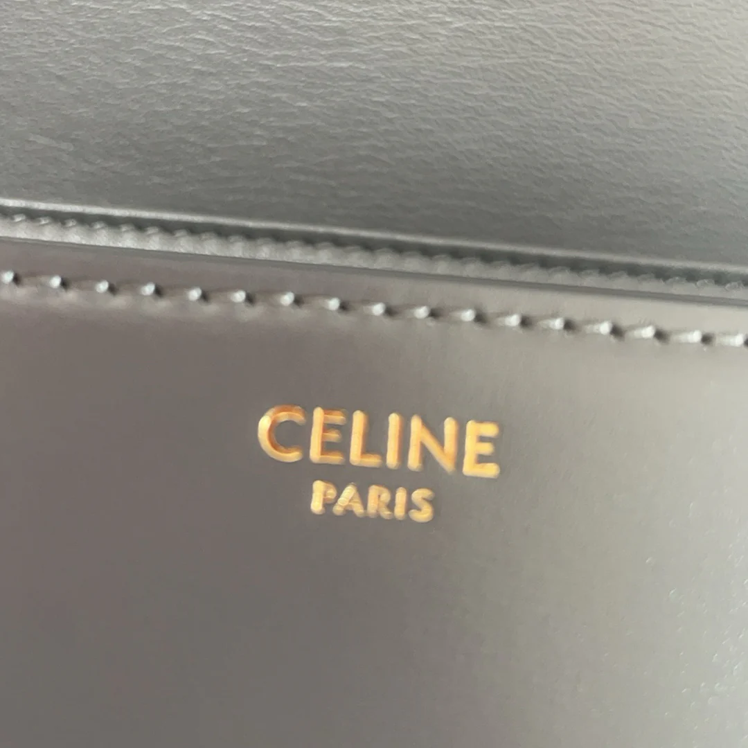 Celine Gray Triomphe Crossbody Small Calfskin 2019