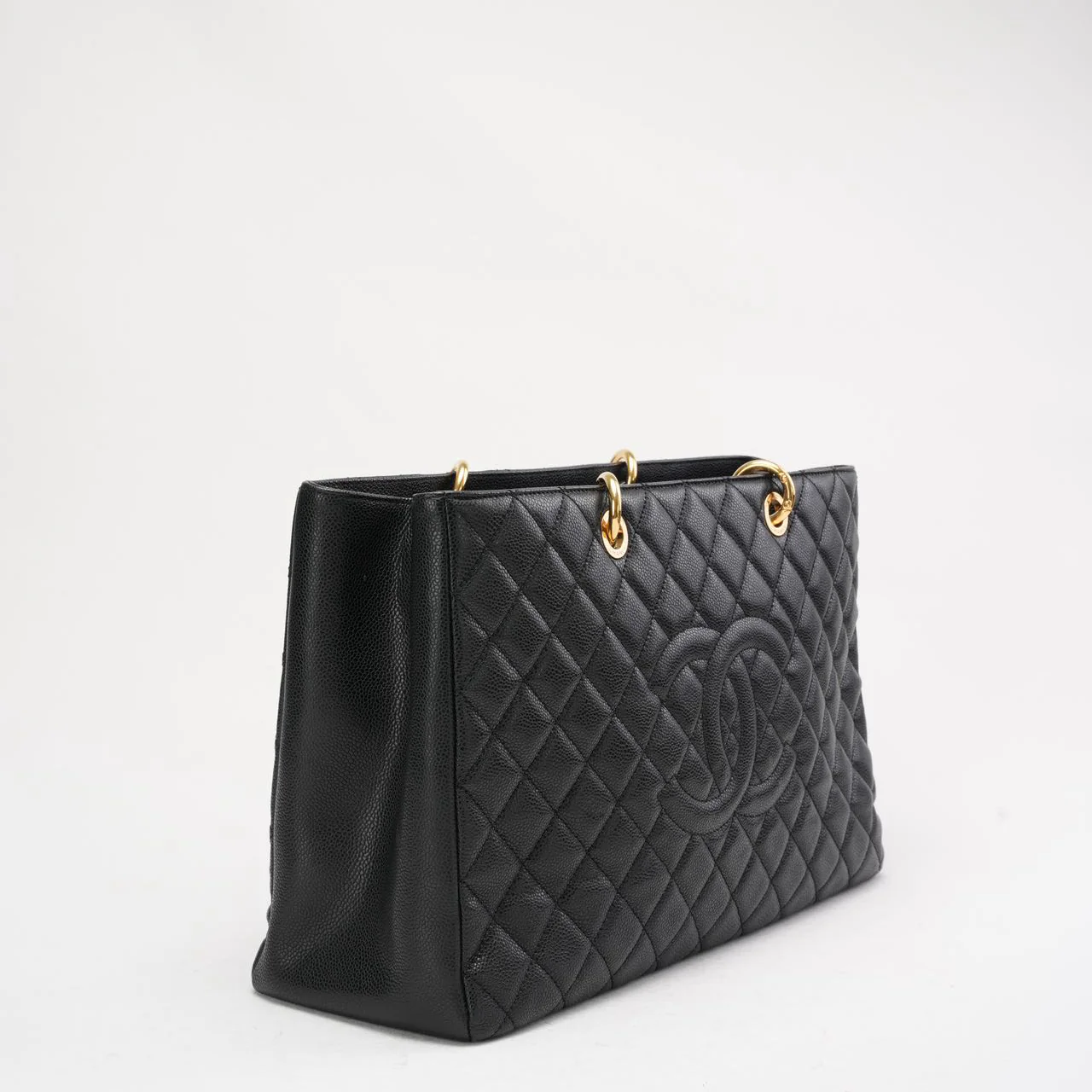Sac cabas Chanel Grand Shopping (GST) en cuir caviar noir 2014