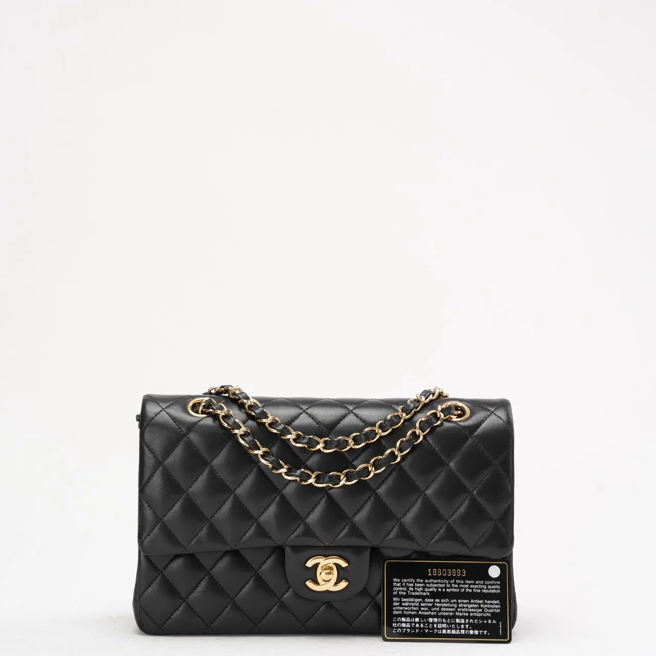 Chanel Sac Classique Double Rabats Noir Cuir d'Agneau Taille Moyenne 2014 Partie 1 (Copie) (Copie)