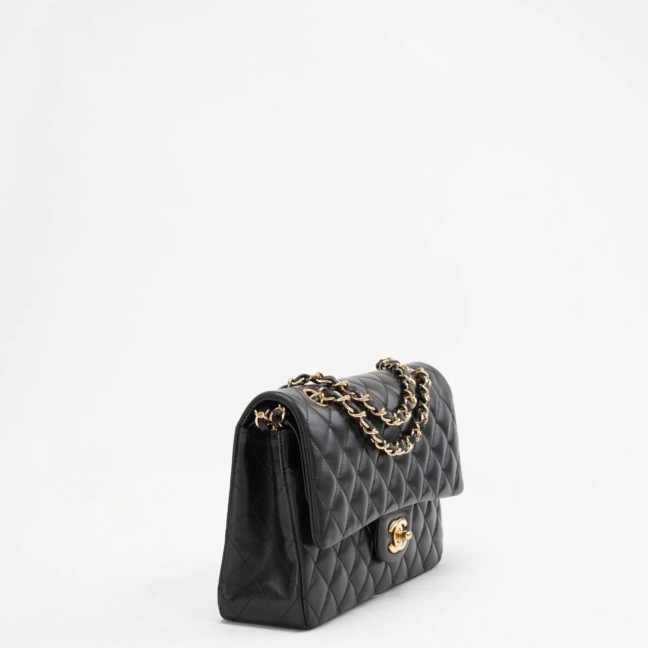 Chanel Black Classic Medium Double Flap Bag Lambskin 2014 Teil 1 (Copy)
