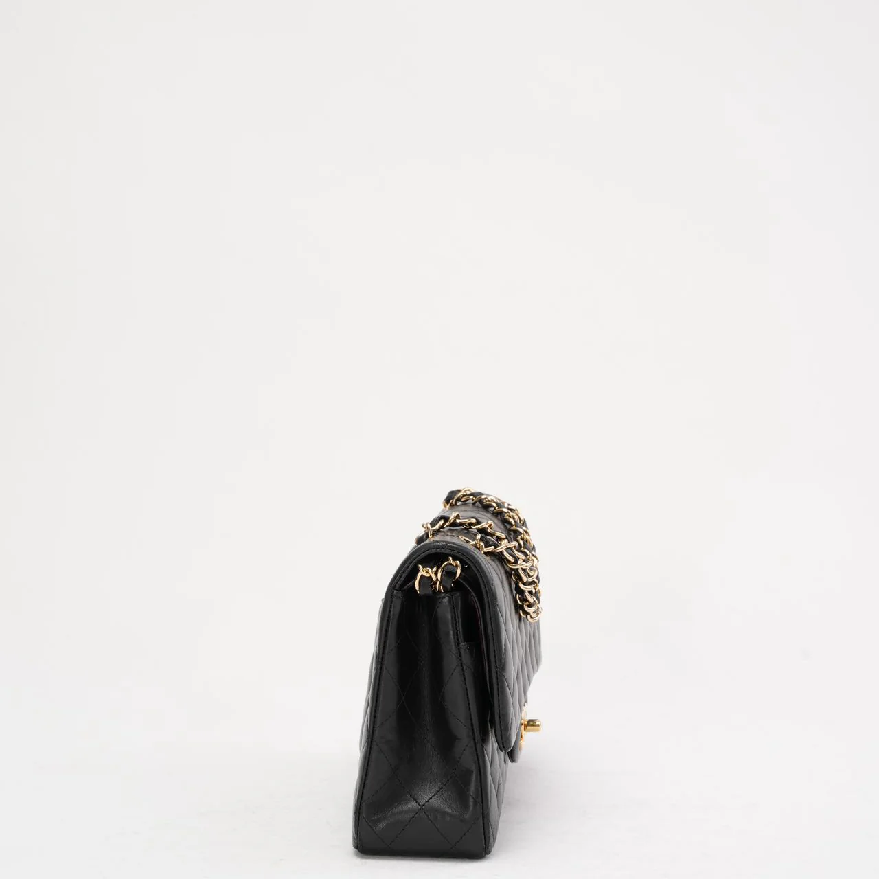 Chanel Black Classic Medium Double Flap Bag Lambskin 2014 Teil 1 (Copy)