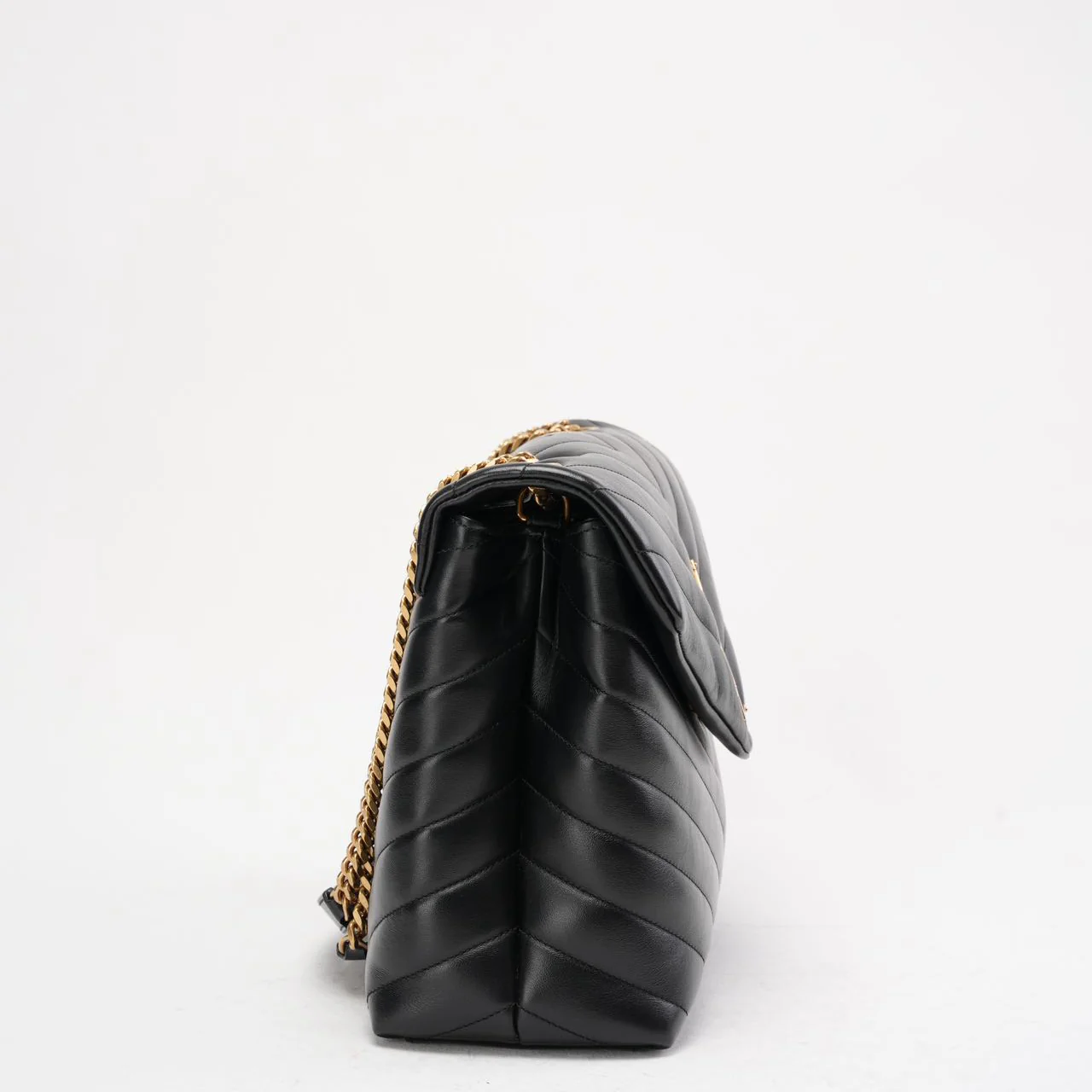 Saint Laurent Black Loulou Medium Shoulder Bag
