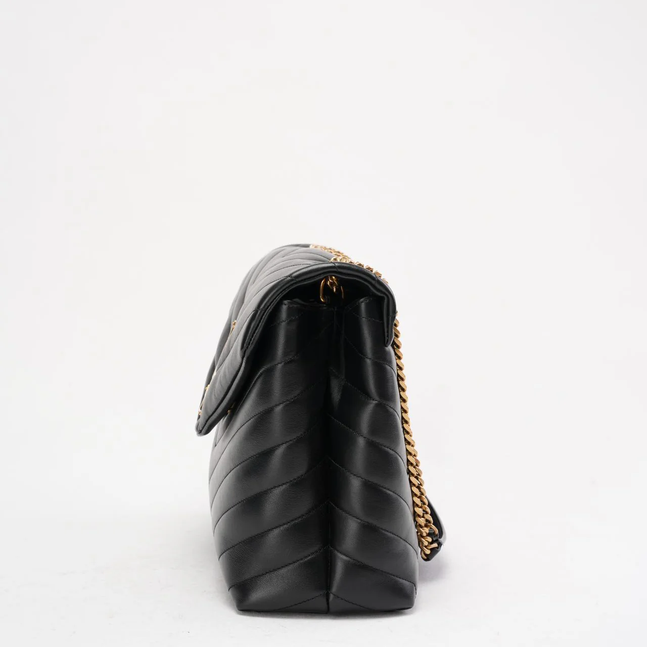 Saint Laurent Black Loulou Medium Shoulder Bag