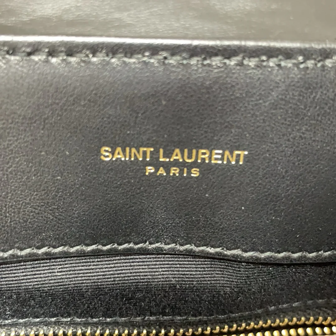 Saint Laurent Black Loulou Medium Shoulder Bag