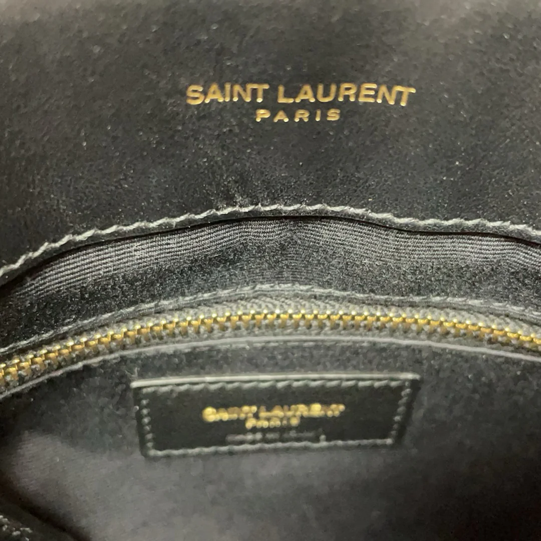 Saint Laurent Black Loulou Medium Shoulder Bag