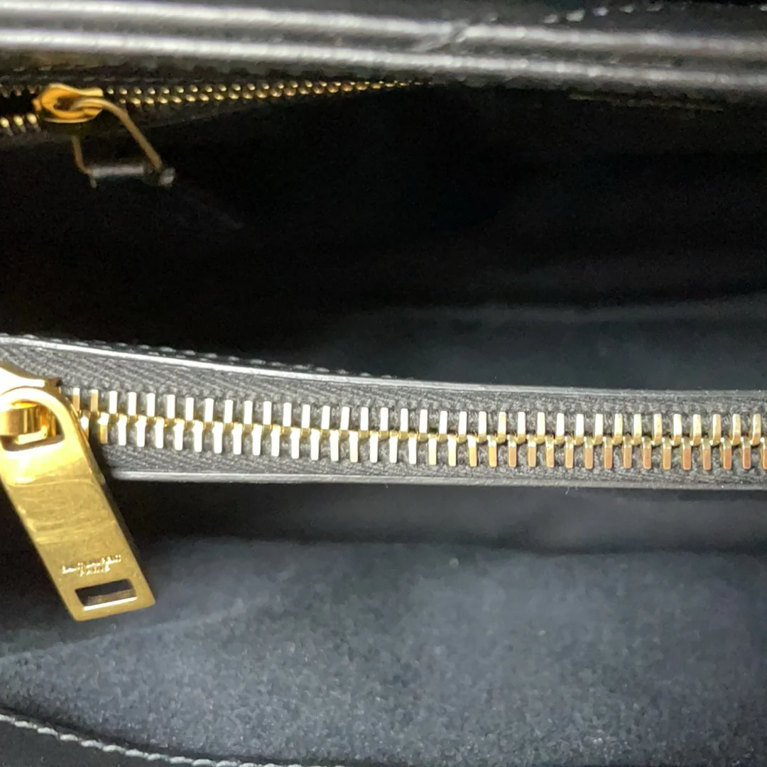 Saint Laurent Black Loulou Medium Shoulder Bag