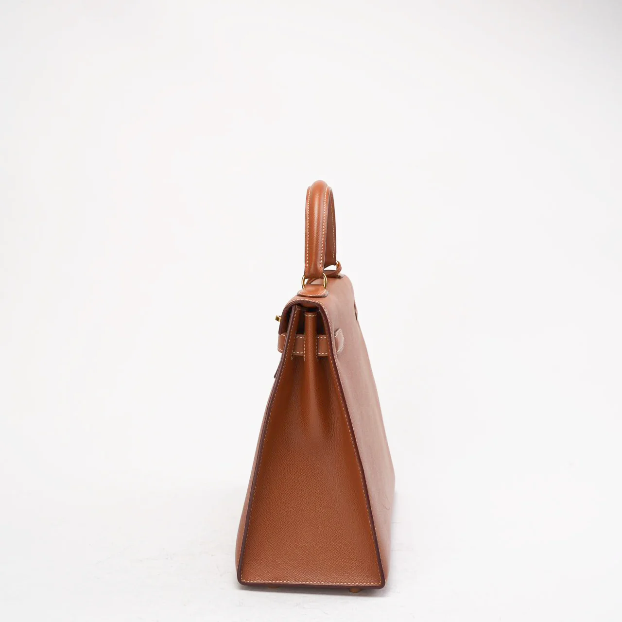 Hermès Vintage Gold Kelly Sellier 32 Epsom Y Circle 1995