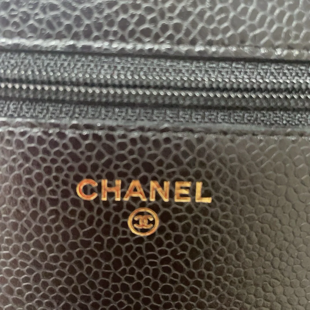 Chanel Black Classic Wallet on Chain (WOC) Caviar 2014