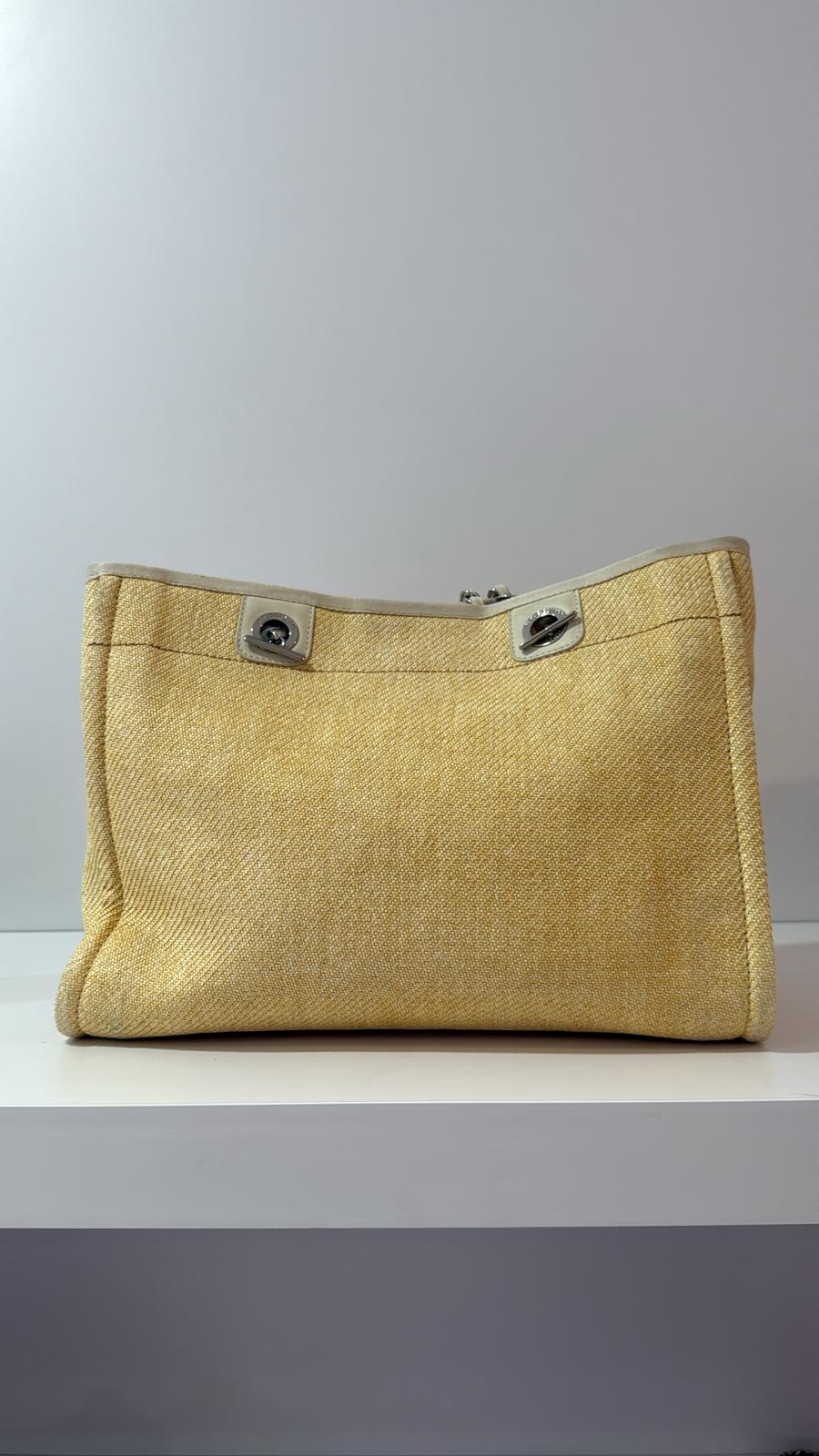 Chanel Deauville Tote Canvas Beige 2014