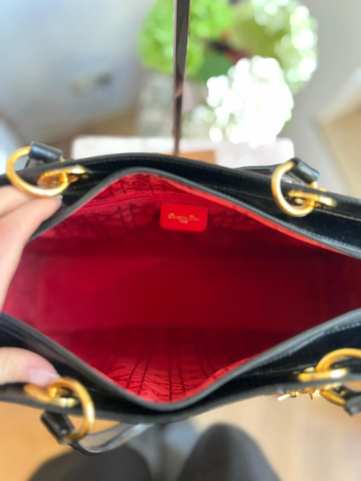 Christian Dior Black Vintage Large Lady Dior Tote Bag 2007