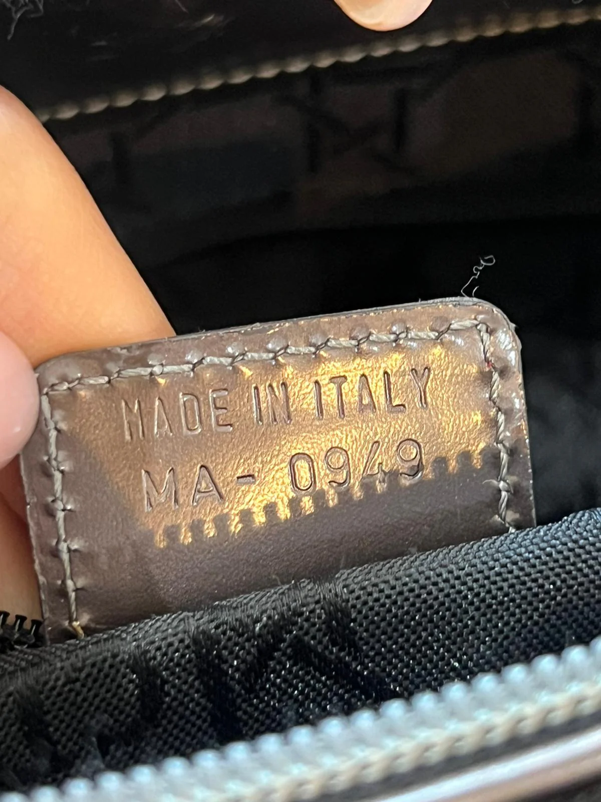 Christian Dior Grey Lady Malice Perla Patent Leather 1999