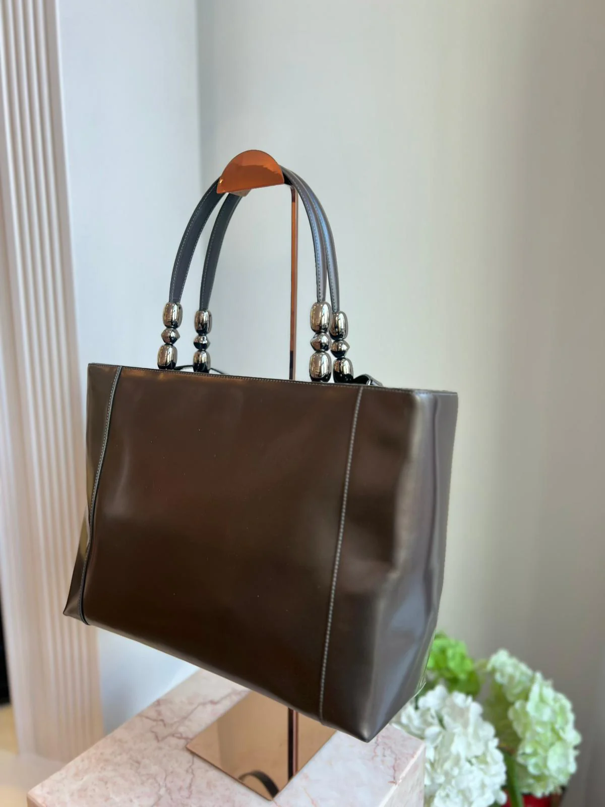 Christian Dior Grey Lady Malice Perla Patent Leather 1999