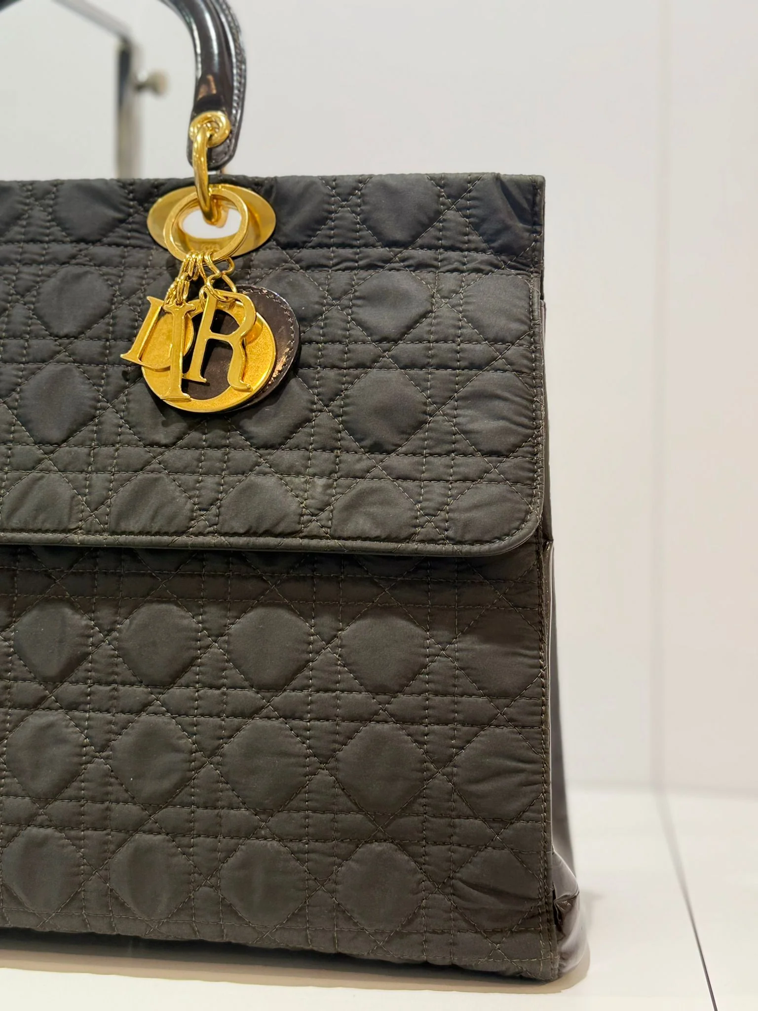 Dior Lady Dior Black Large Cannage two-way Bag 1997