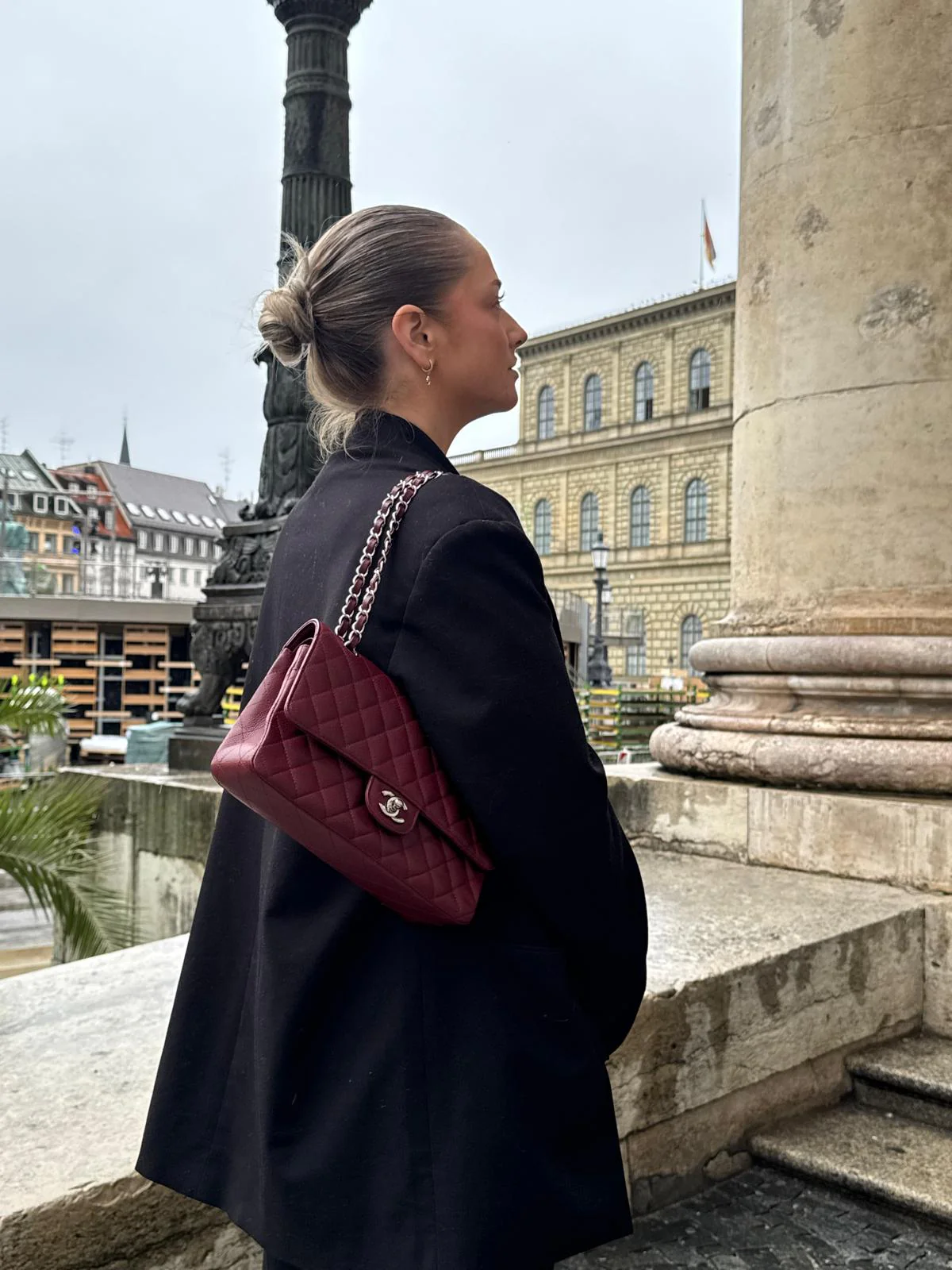 Chanel Classique Double Rabat Moyen Caviar Bordeaux