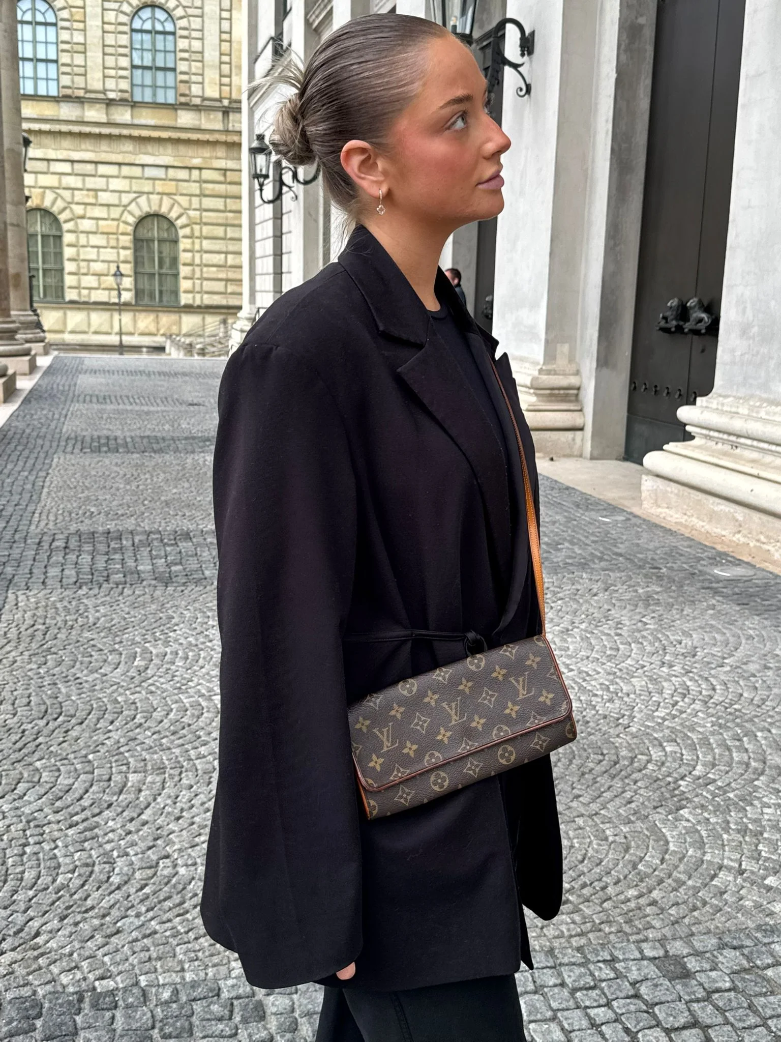 Louis Vuitton Brown Vintage Twin Pochette Crossbody Bag