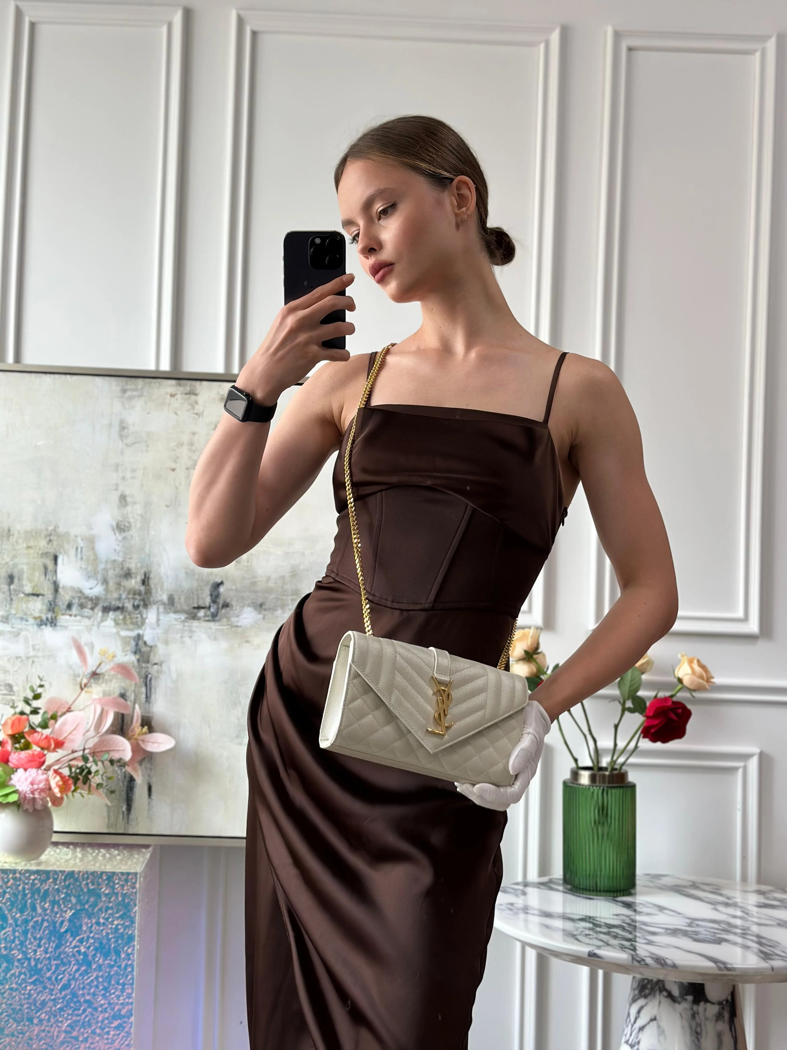 Saint Laurent Small Envelope Cross Body Bag