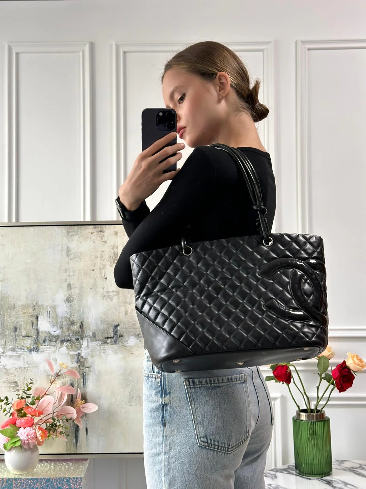 Chanel Black Cambon Tote Bag 2010-2011