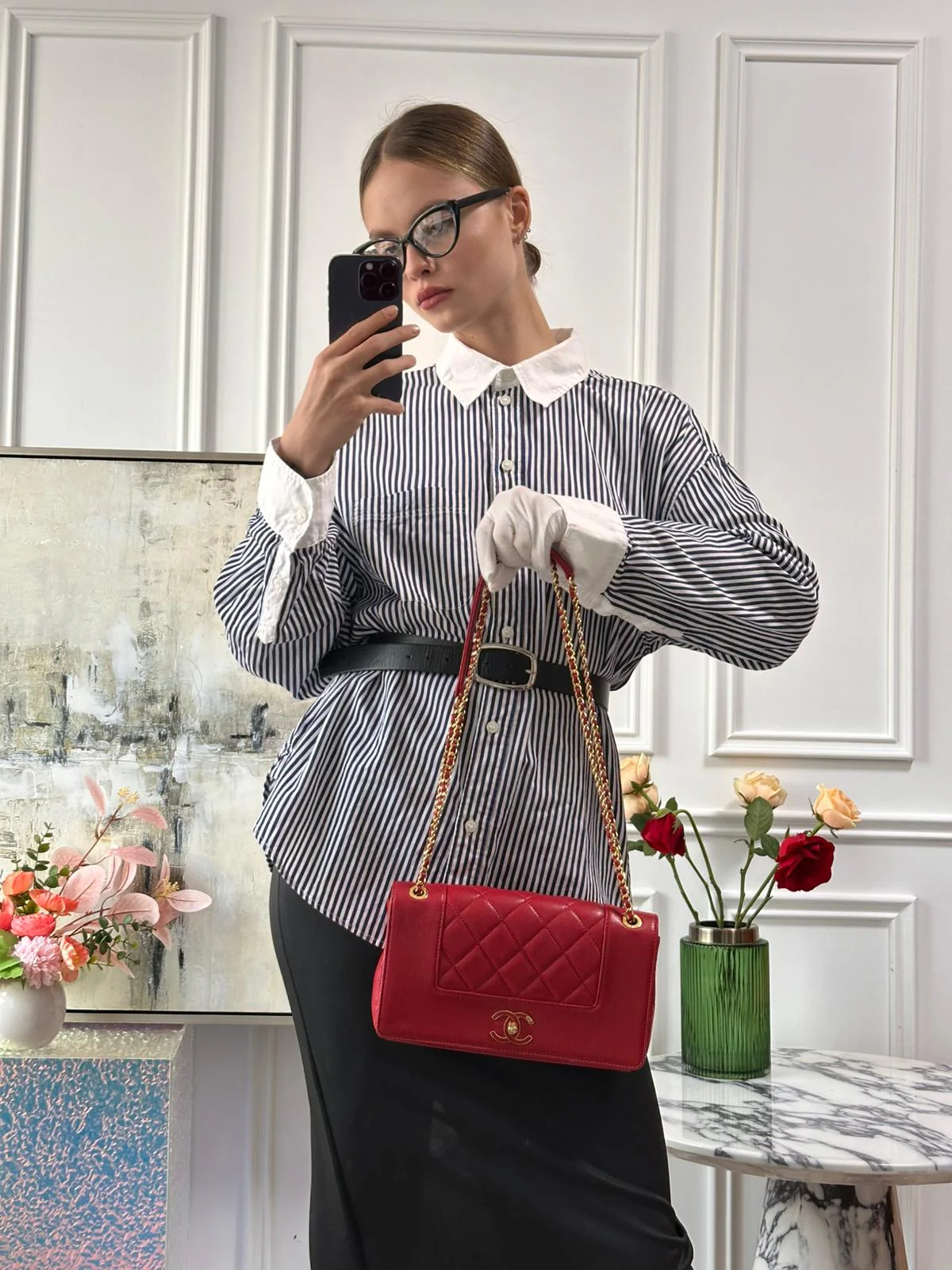 Chanel Mademoiselle Flap Bag Red