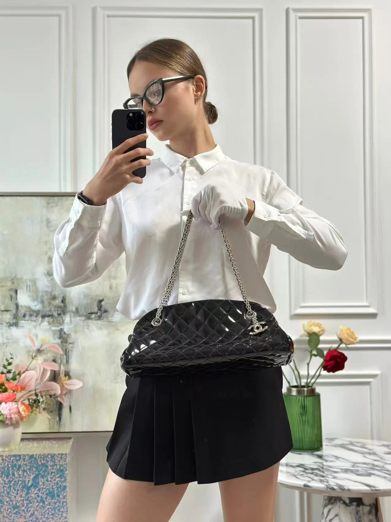 Chanel Just Mademoiselle Shoulder Bag Black