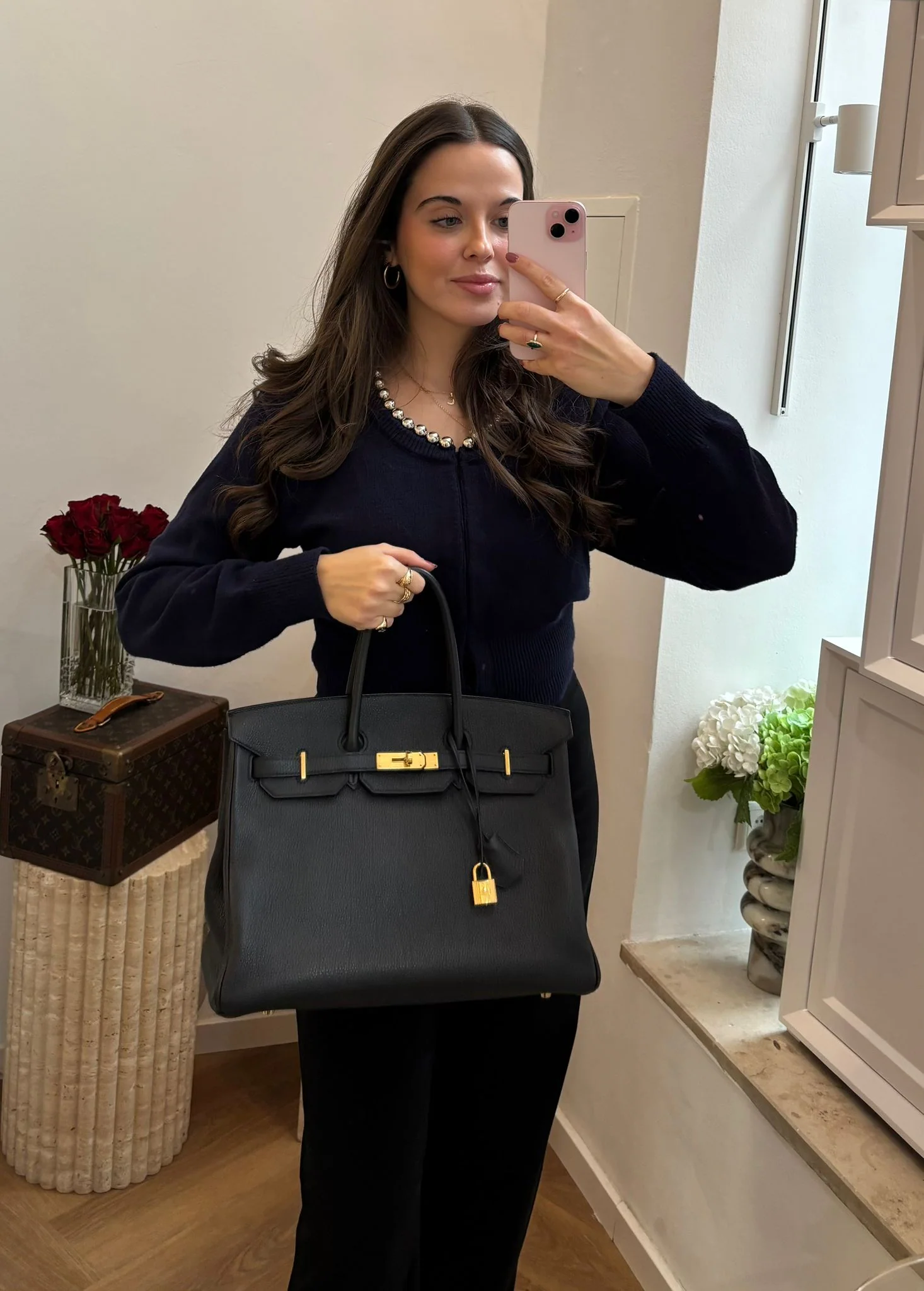 Hermes Black Birkin 35 Togo Leather 2012