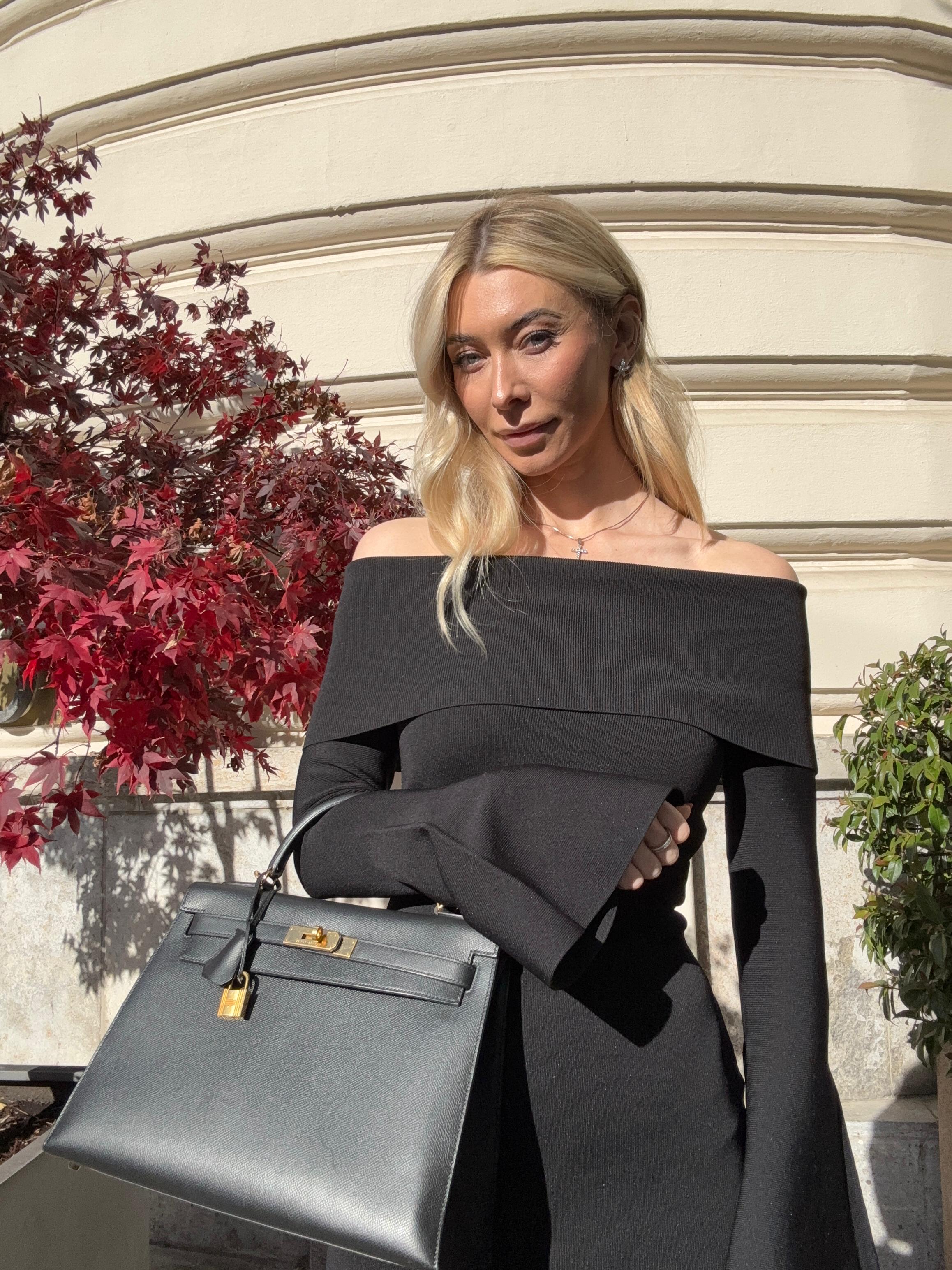 Hermes Black Kelly Sellier 32 Epsom Leather 2010