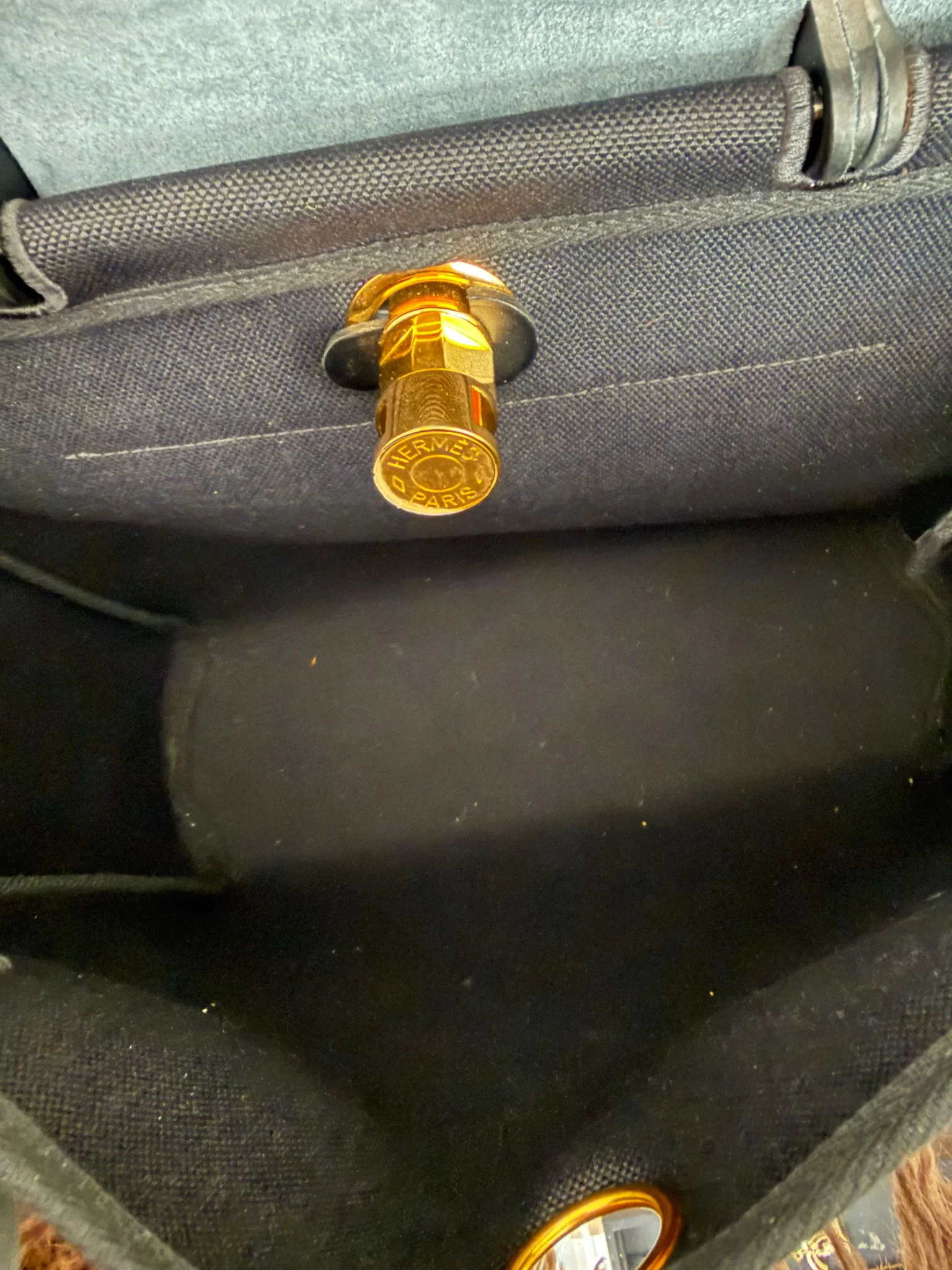 Hermes Black Herbag Zip 31 retourné 2024