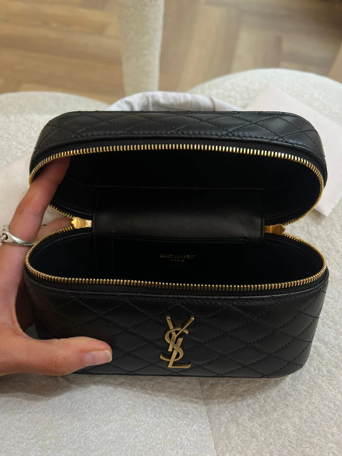 Saint Laurent GABY Vanity Lamb Black